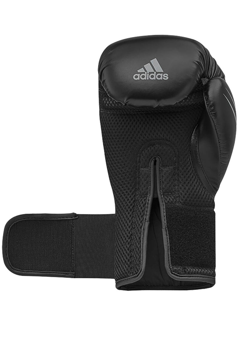 Adidas Speed Tilt 150 Boxing Gloves Black with FREE Adidas Shin Protectors <br> SPD150TG-BBG BLACK