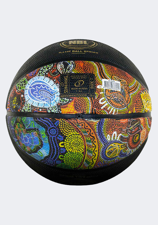 Spalding NBL Series Outdoor Replica Indigenous Game Ball (Black)