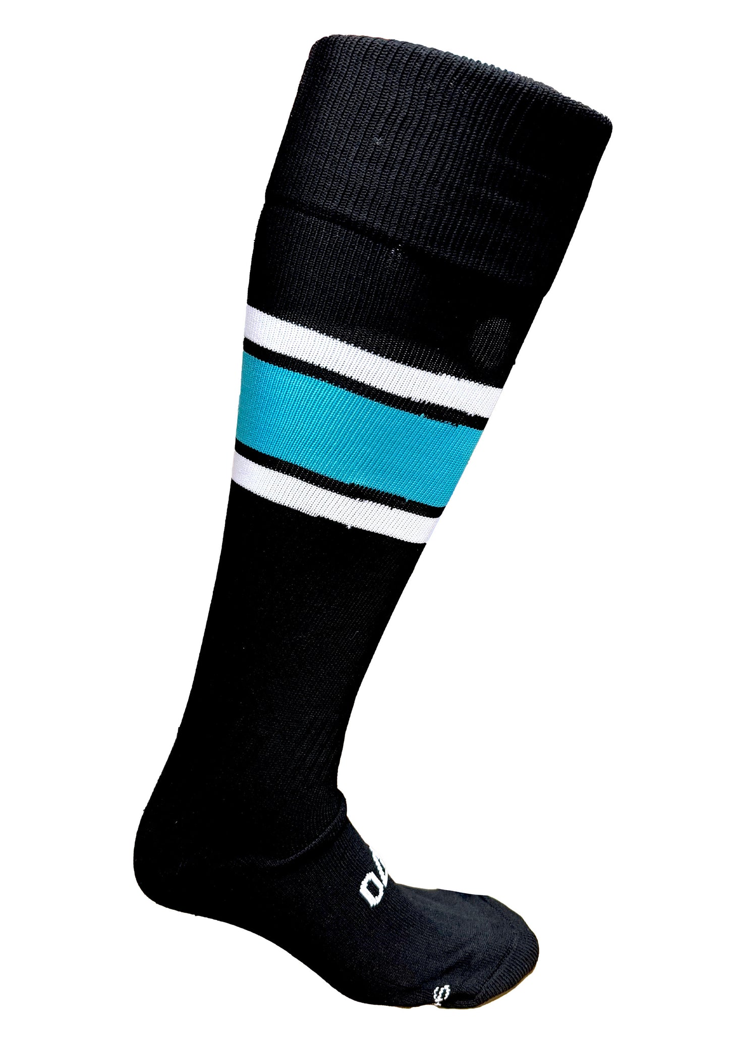 Macron Senior Port Adelaide Clash Full Length Socks Black/Teal <br> 58542788