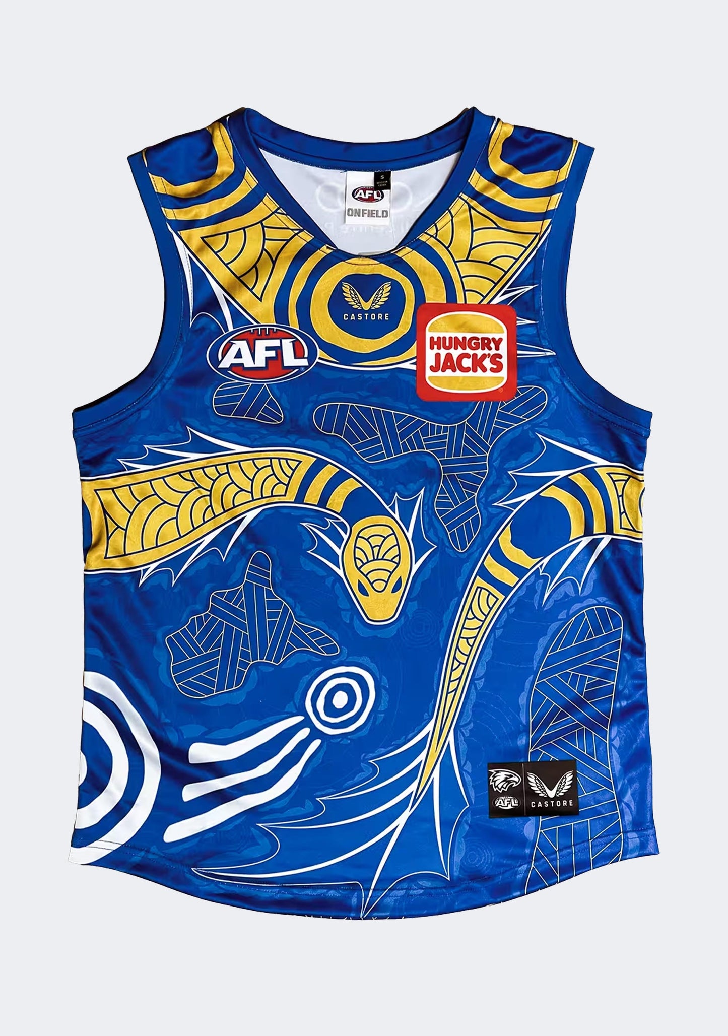 Castore Men's West Coast Eagles Replica Indigenous Guernsey