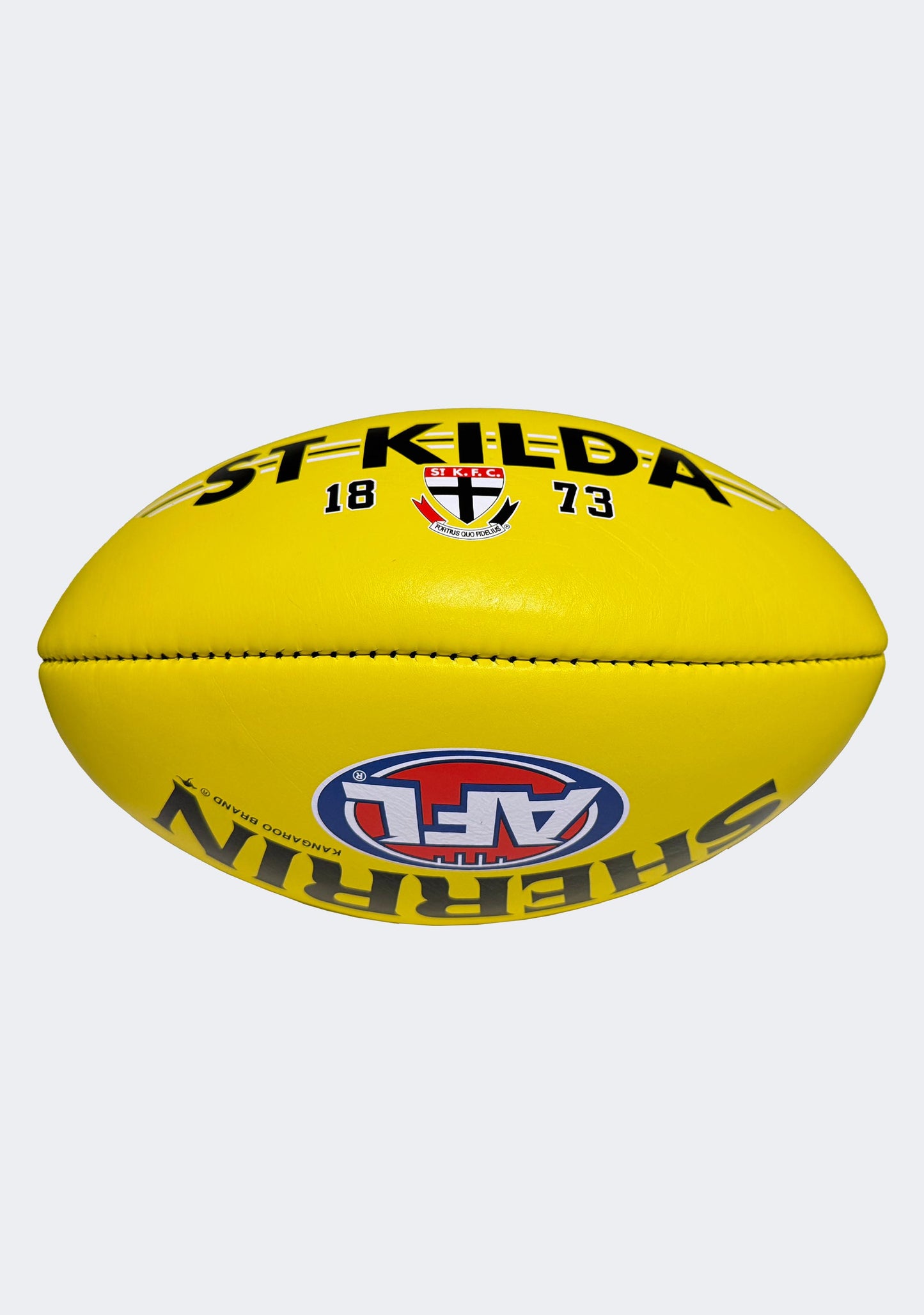 Sherrin AFL St Kilda Team Yellow Leather Football