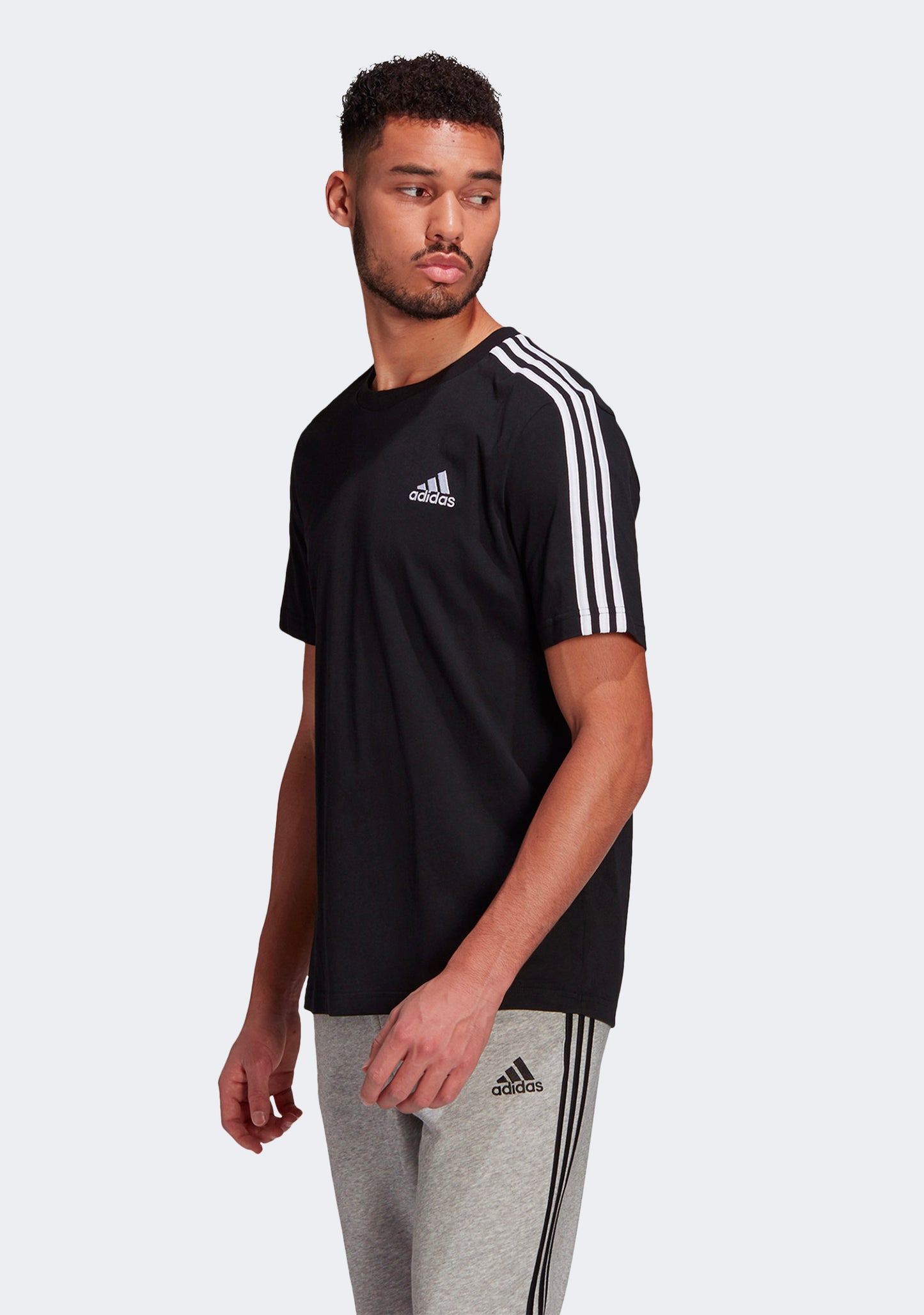 Adidas Men’s Essentials 3 Stripes Tee