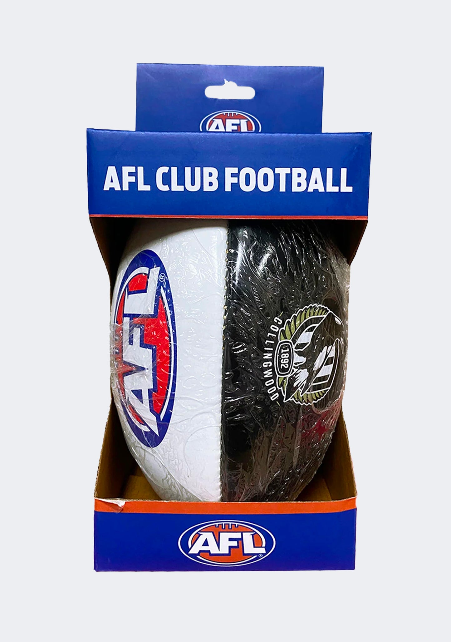 Burley PVC AFL Collingwood Magpies Footy Ball 20cm