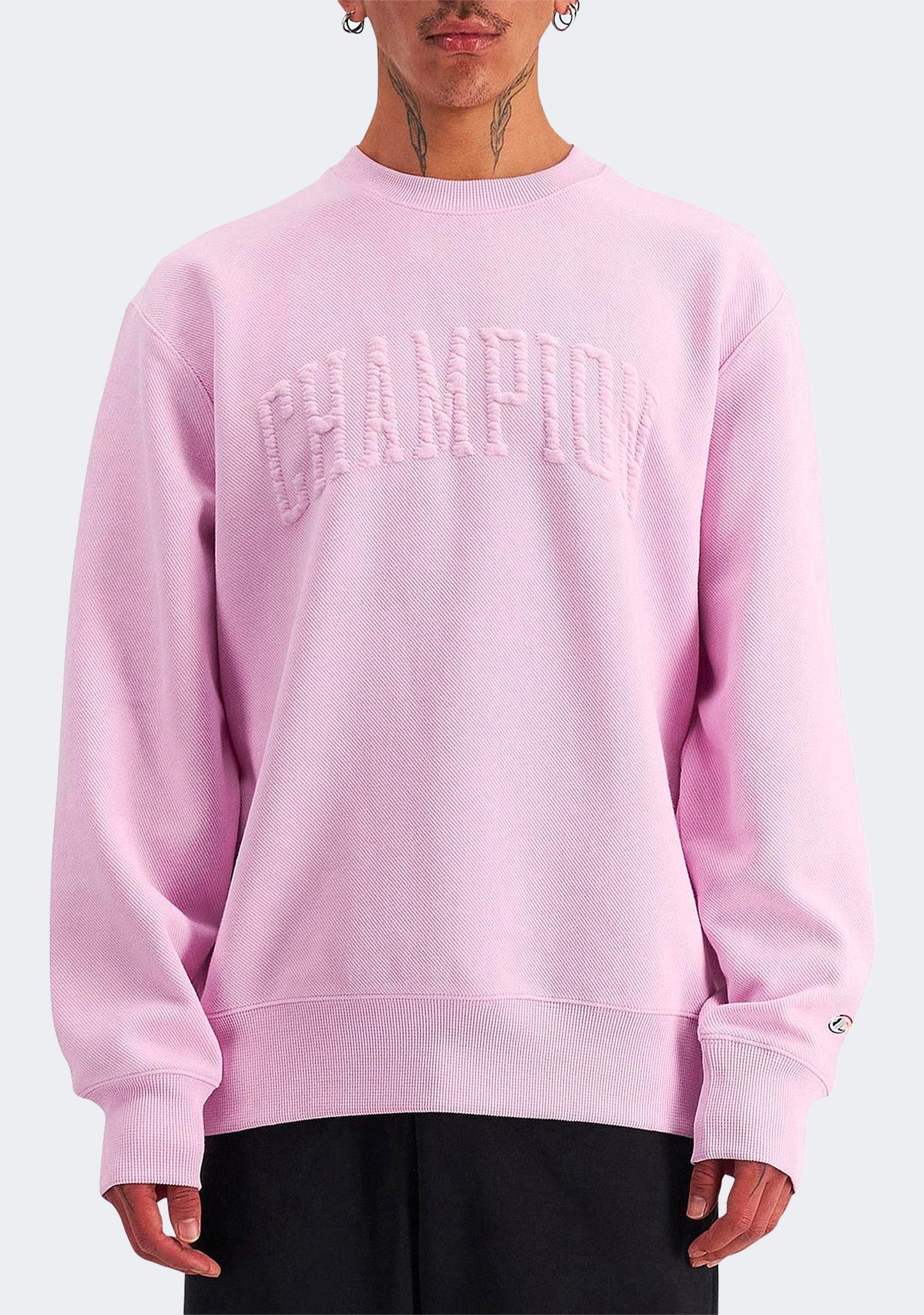 Champion Men's Lifestyle Jacquard Twill Pride Crew