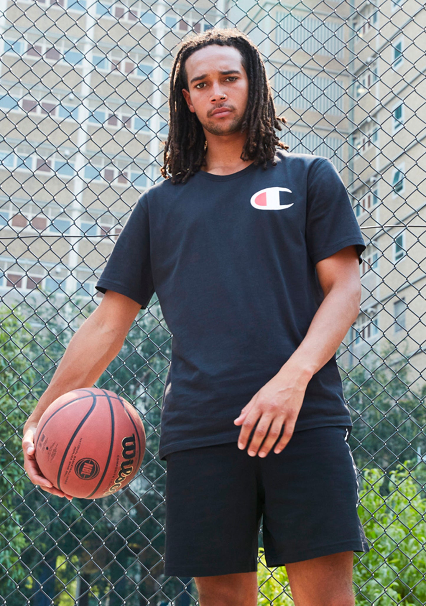 Champion Men’s C Logo Short Sleeve Tee Black