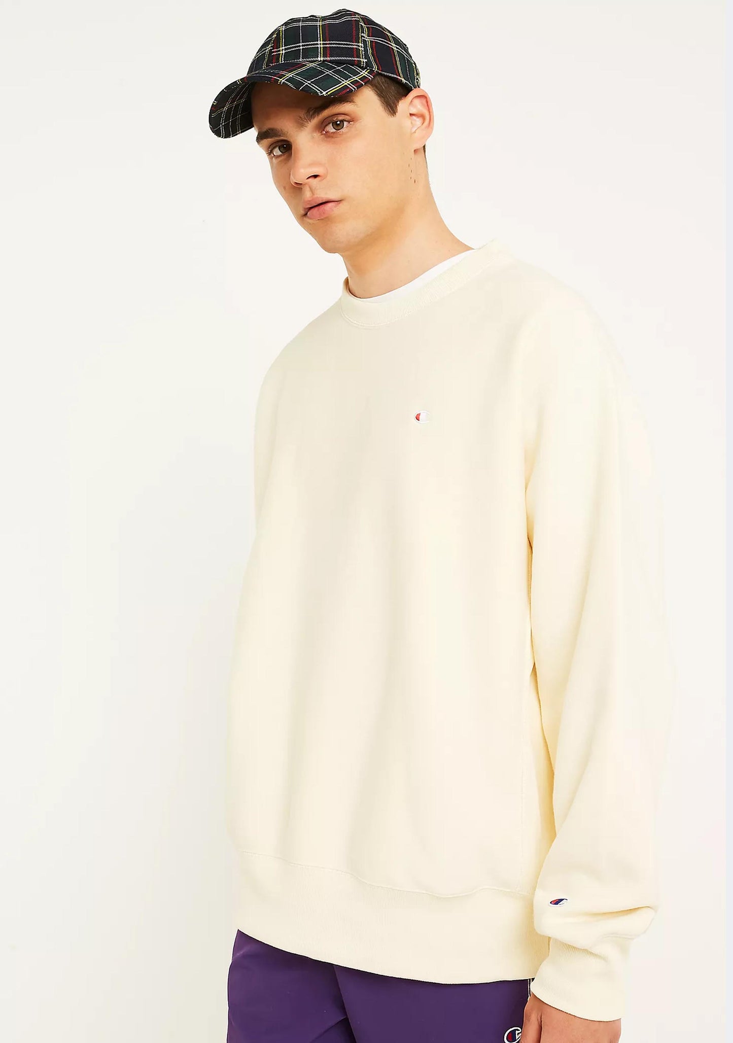 Champion Men's Reverse Weave Small C-Logo Crew