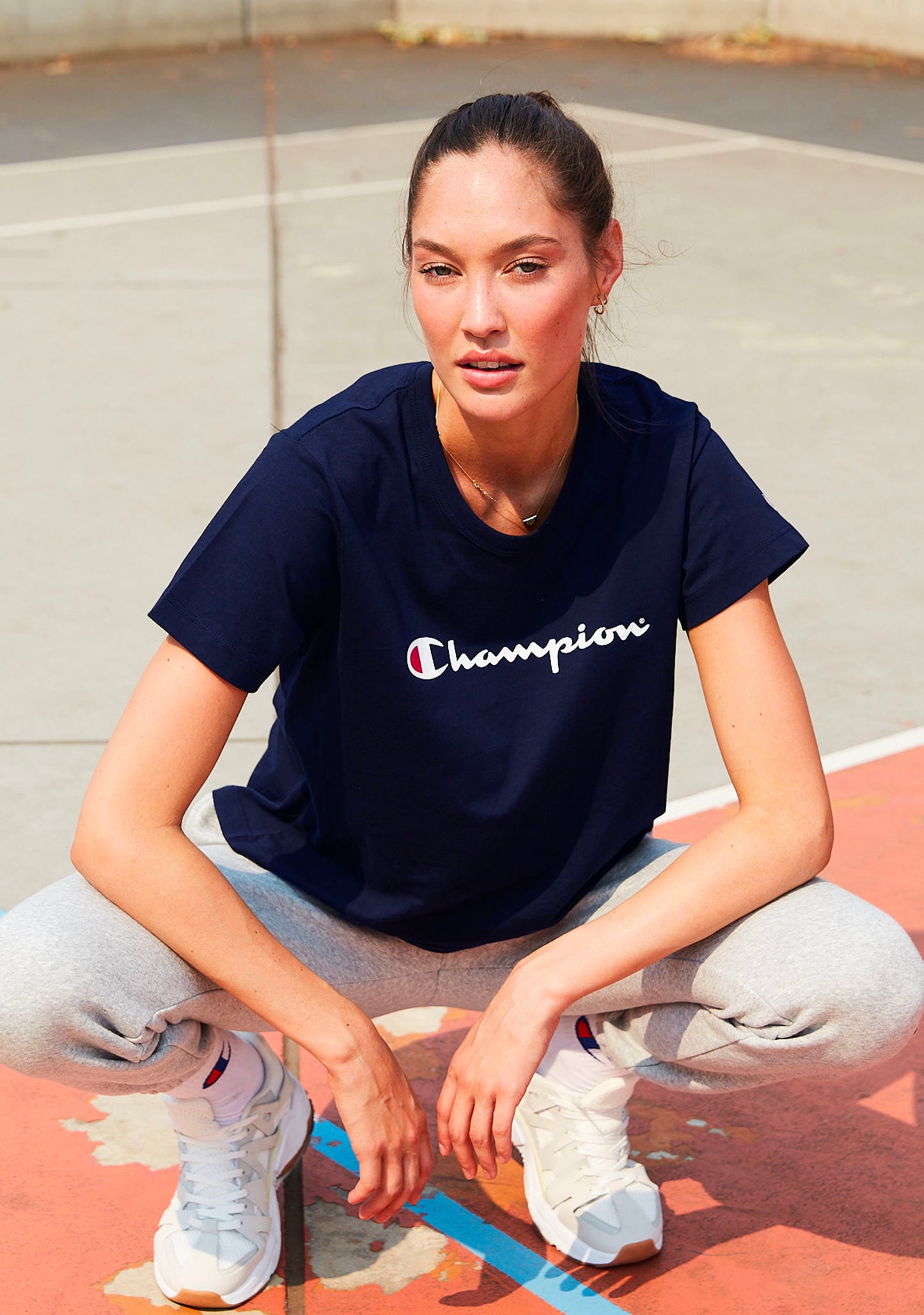Champion Women’s Script Short Sleeve Tee Navy