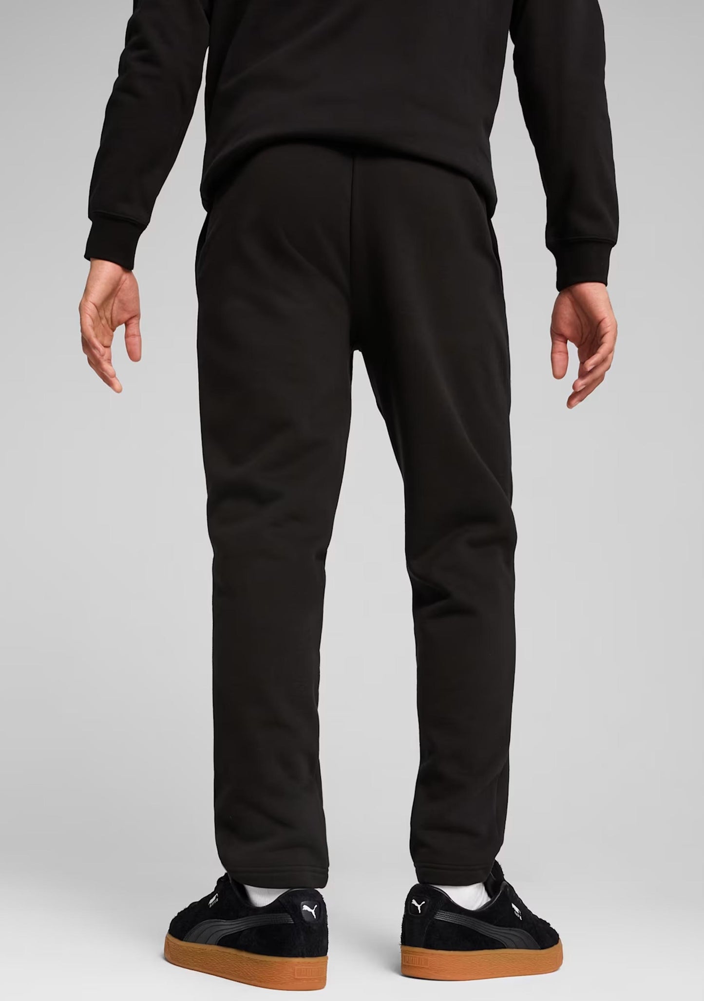 Puma Men's ESS Logo Open Hem Sweatpants Black