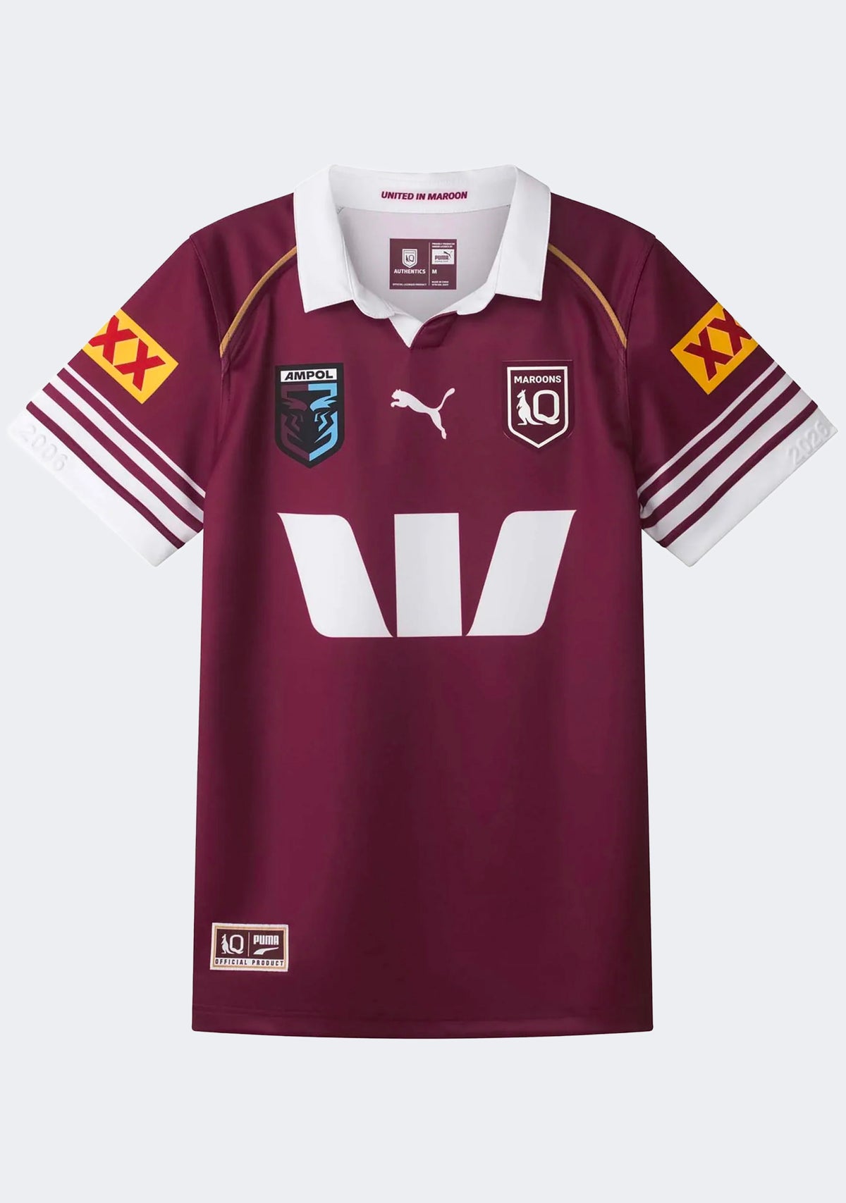 Puma Men's QLD Maroons 2026 Replica Home Jersey
