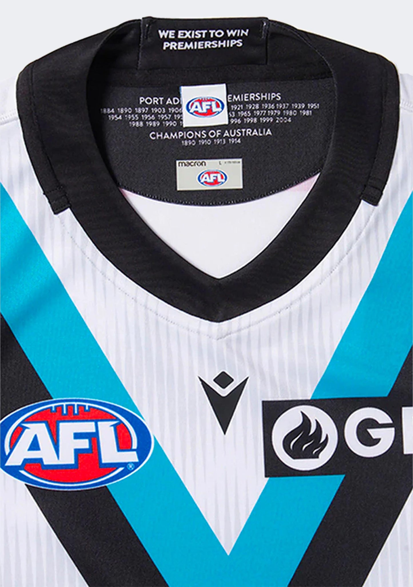 Macron Men's Port Adelaide 2022 Authentic Away Guernsey