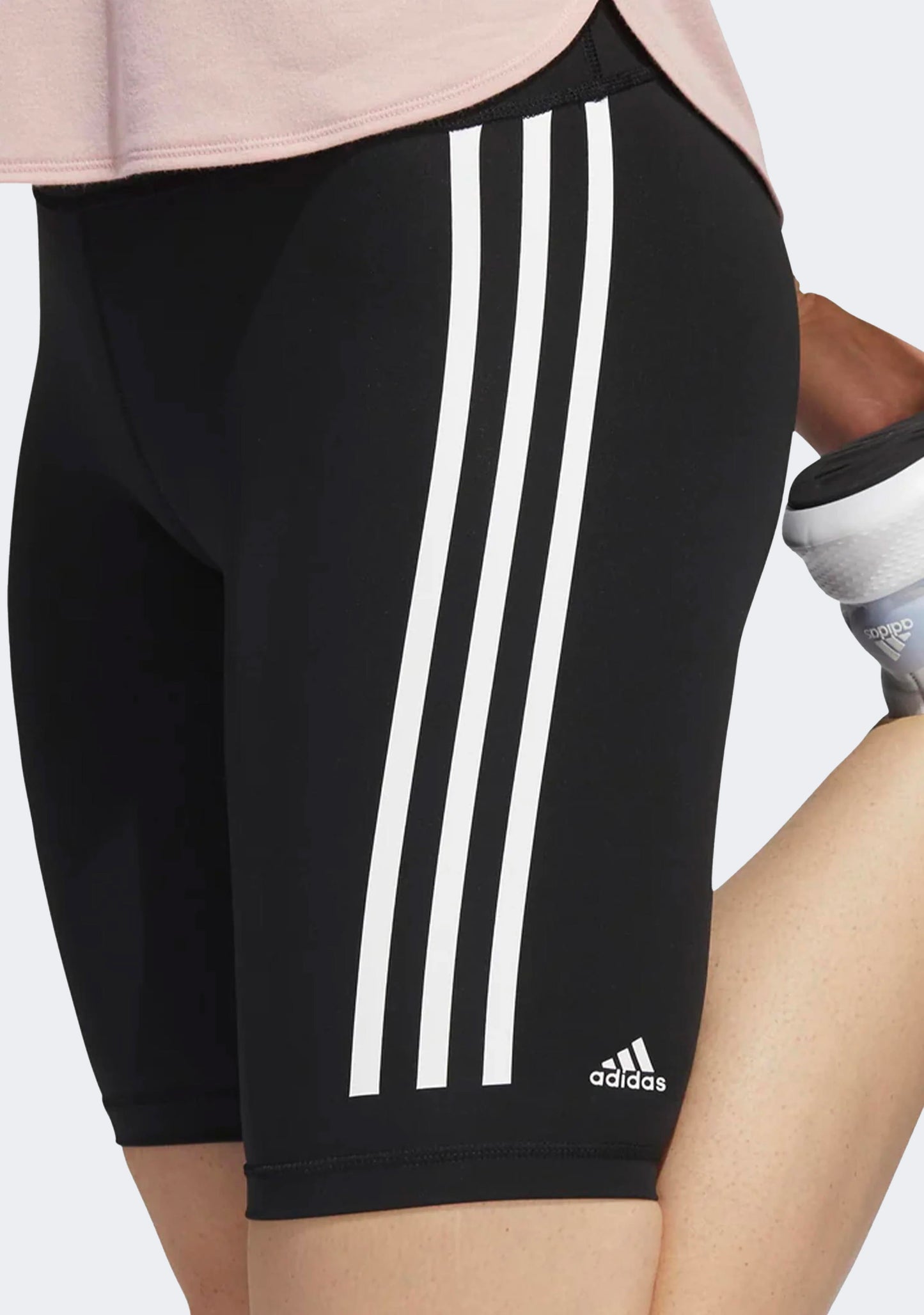 Adidas Women's Optime Trainicons 3-Stripes Bike Short Leggings
