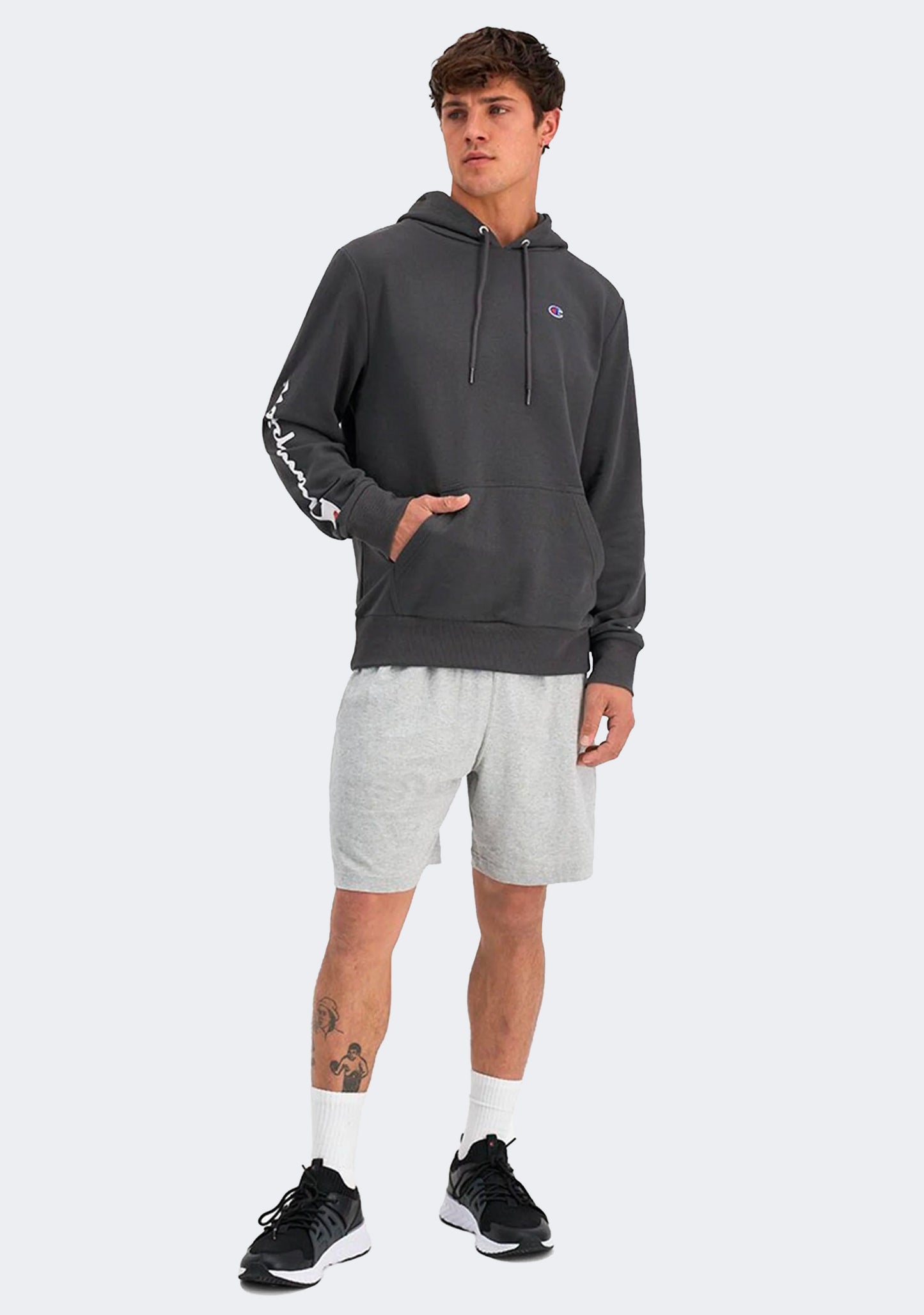 Champion Men's French Terry Script Hoodie