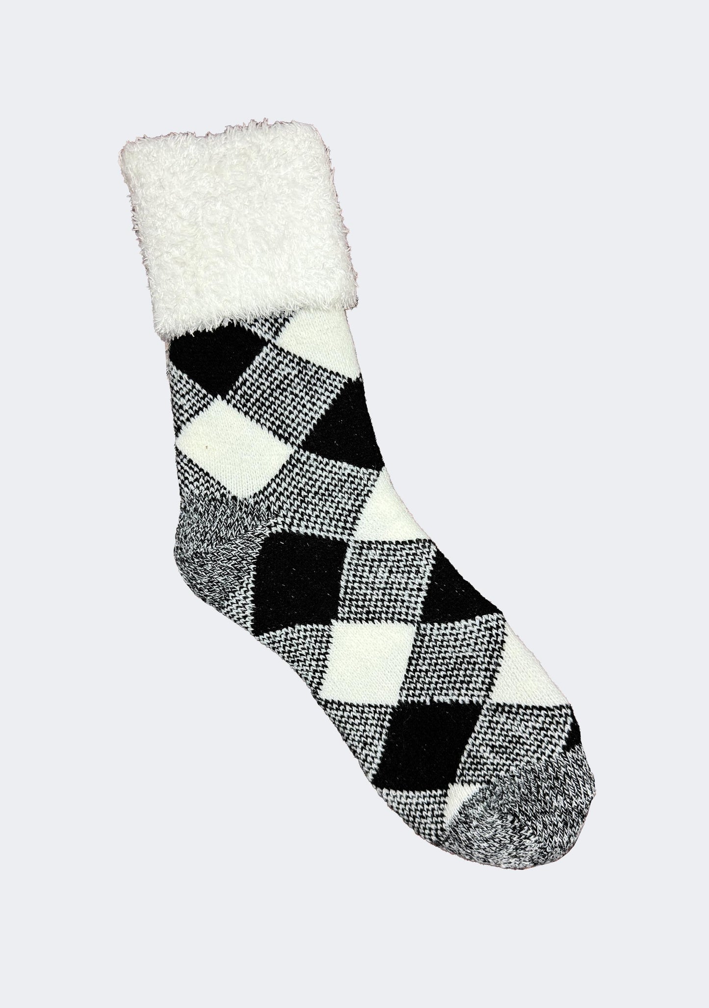 Sofsole Women's Fireside Cozy Lodge Socks Black/White