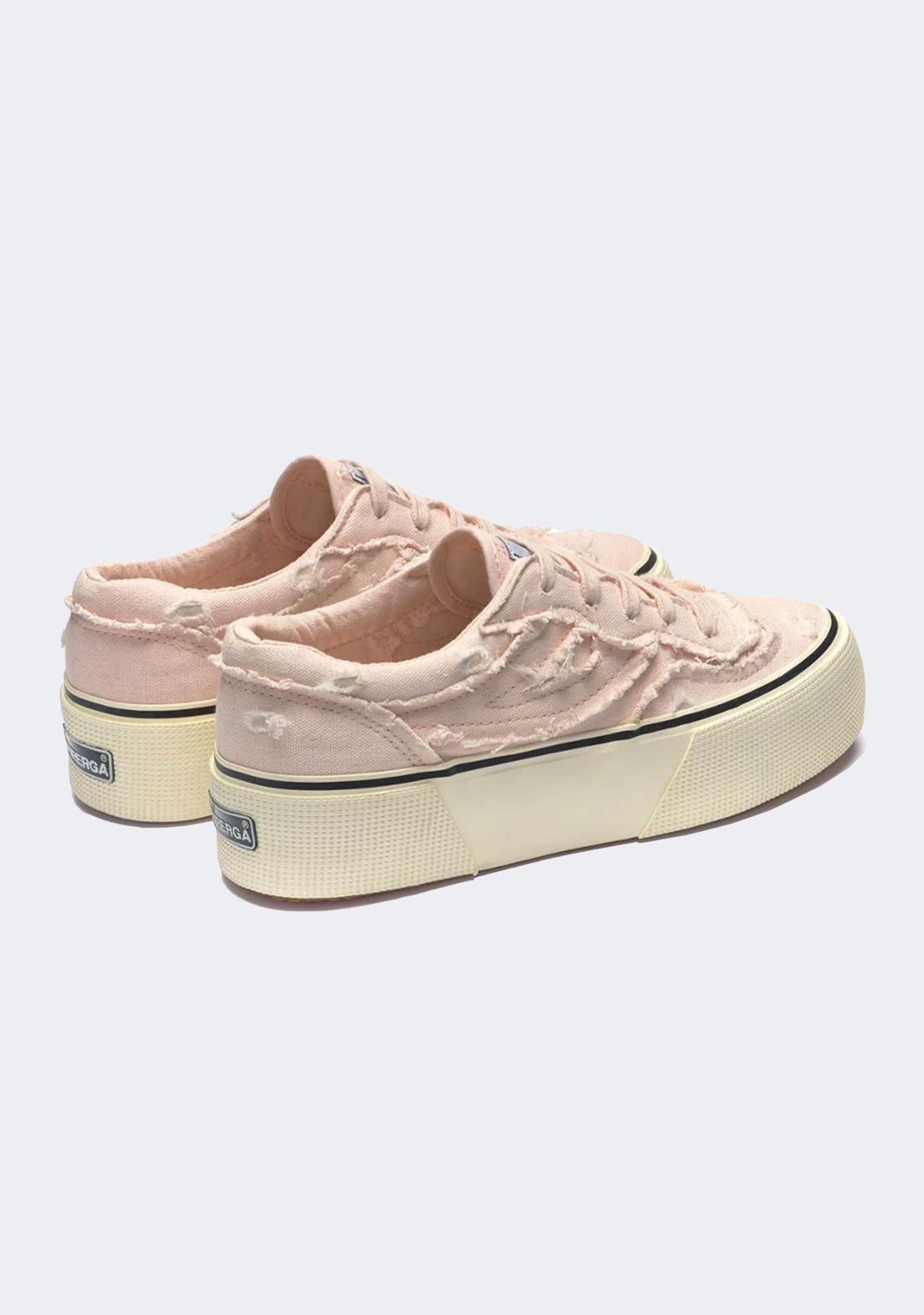 Superga 3041 Revolley Fringed Stone Washed Platform