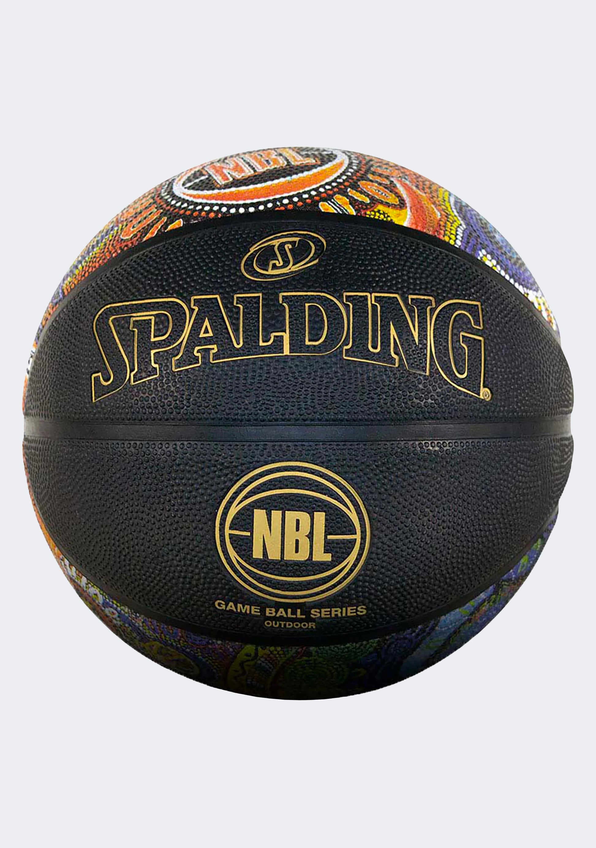 Spalding NBL Series Outdoor Replica Indigenous Game Ball (Black)