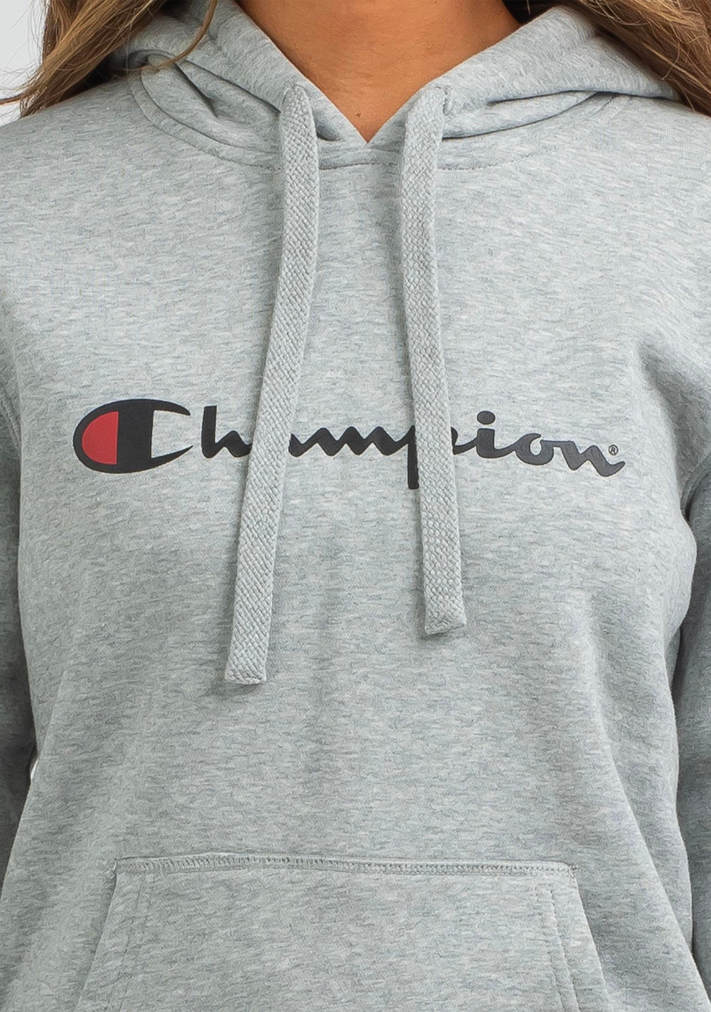 Champion Women’s Script Hoodie Oxford Heather