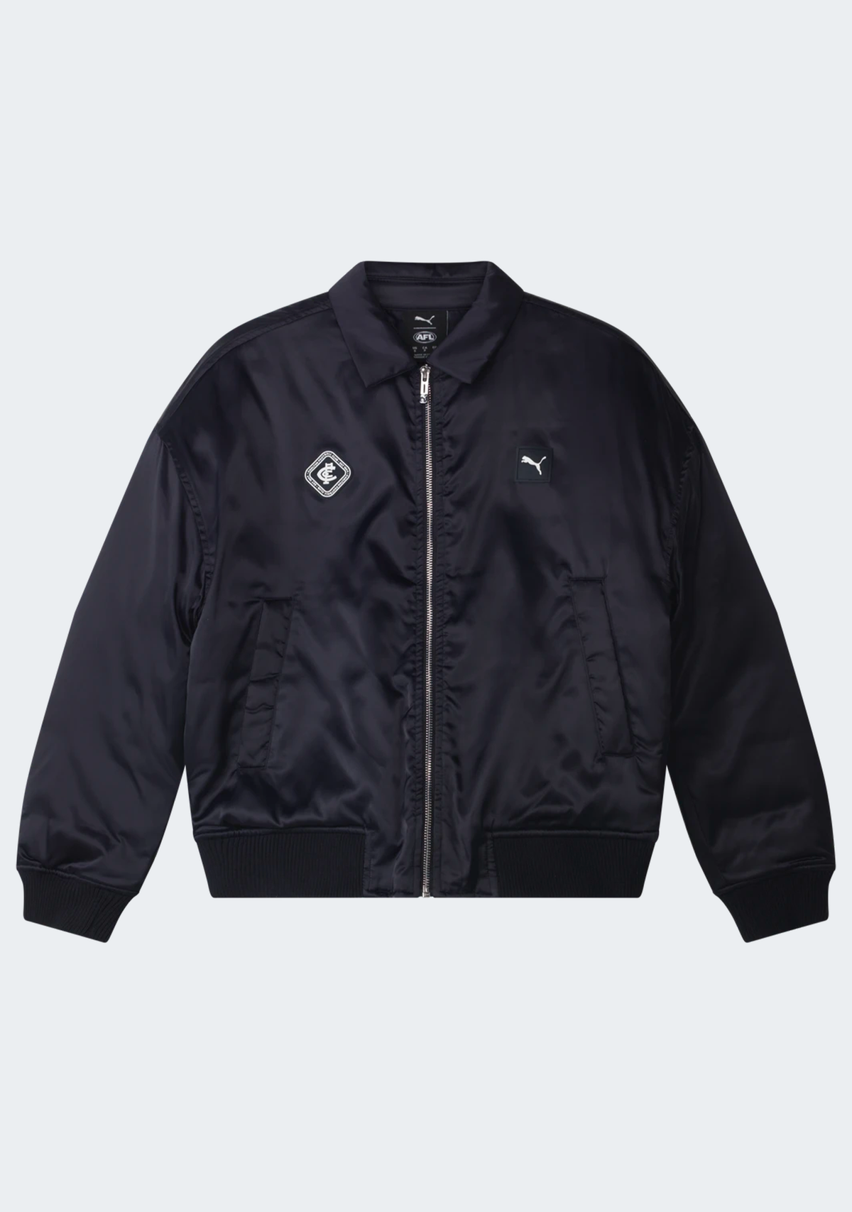 Puma Women's Carlton Blues 2026 Satin Bomber Jacket