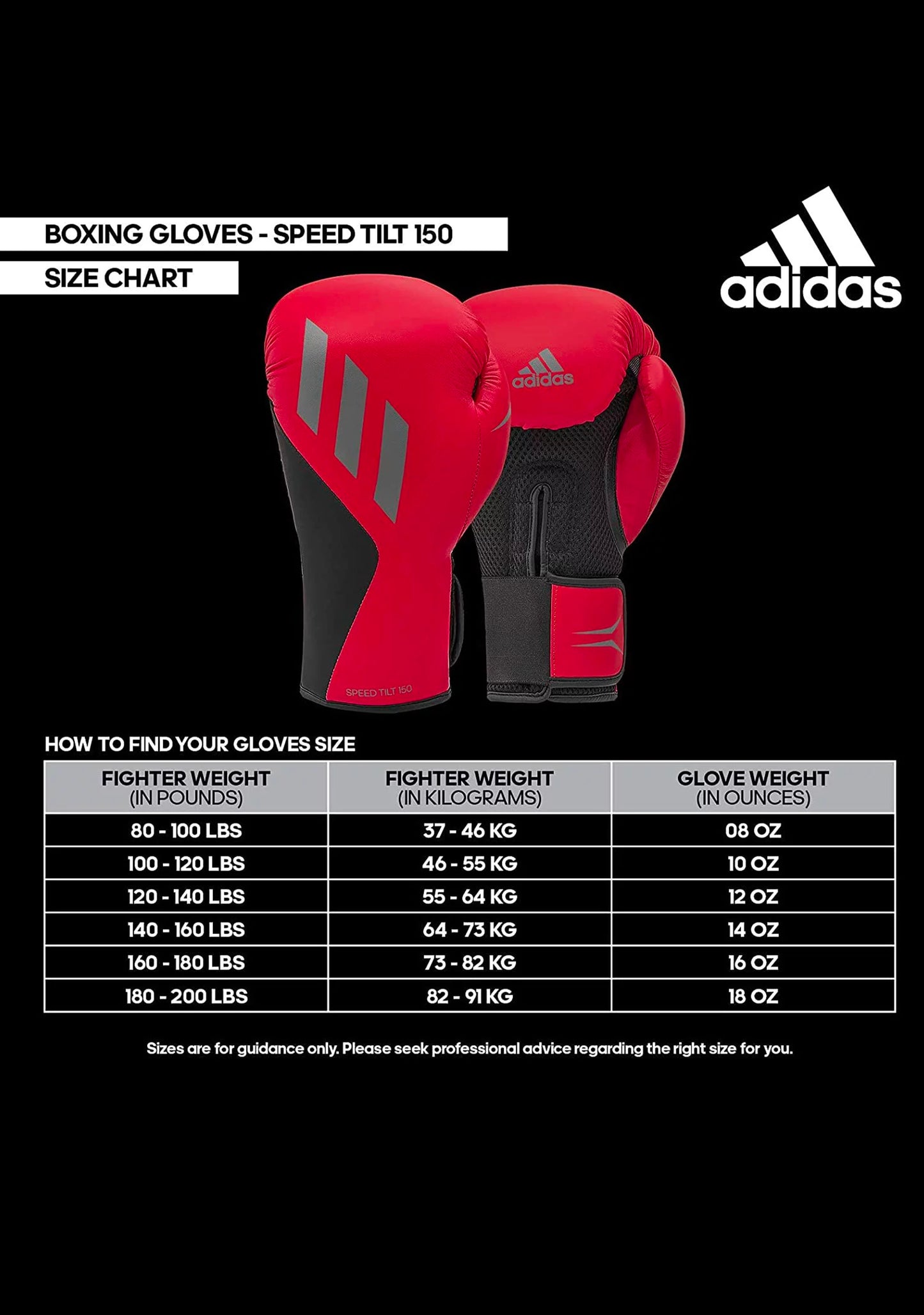 Adidas Speed Tilt 150 Boxing Gloves Red <br> SPD150TG RED