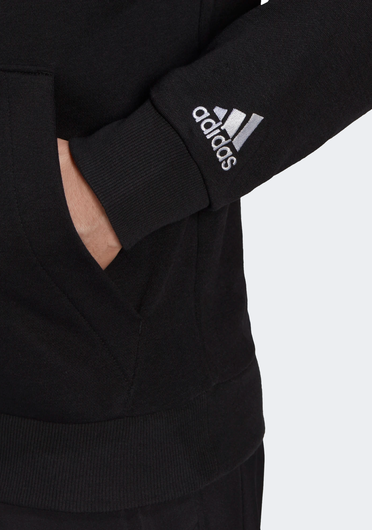 Adidas Mens Linear Logo Full Length Hoodie