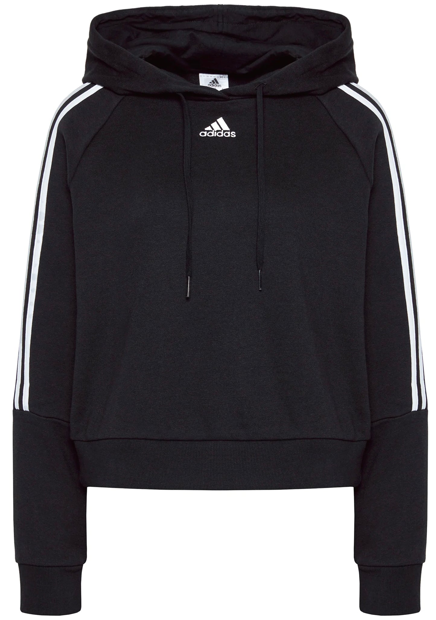 Adidas Women's Essentials Loose Cut 3 Stripes Cropped Hoodie