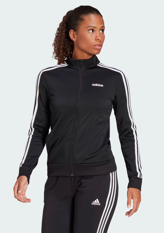 Adidas Womens D2M 3 Stripe Track Jacket