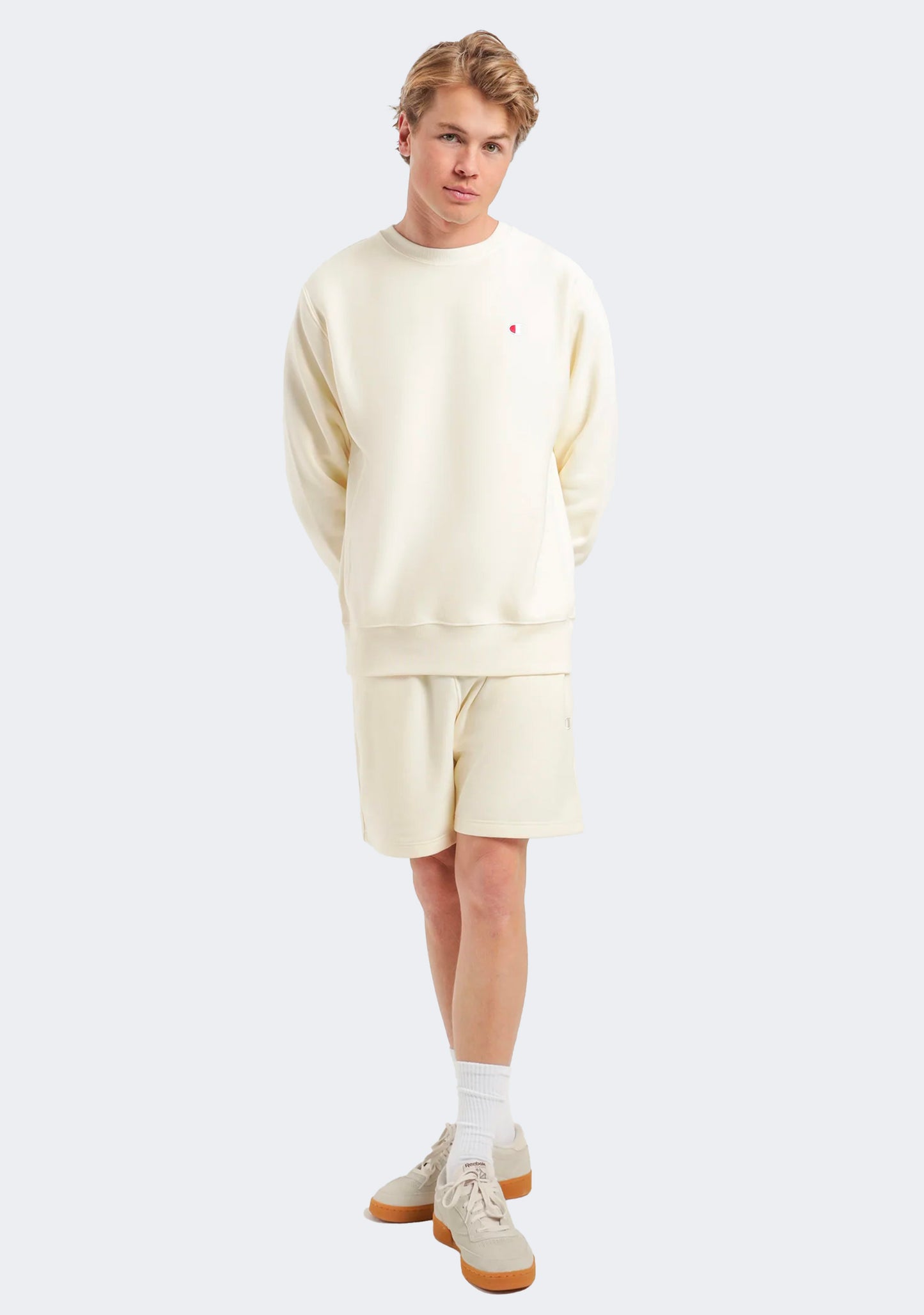 Champion Men's Reverse Weave Small C-Logo Crew