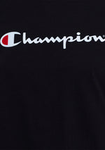 Champion Womens Script Short Sleeve Tee Black <BR> CVRGN BLK