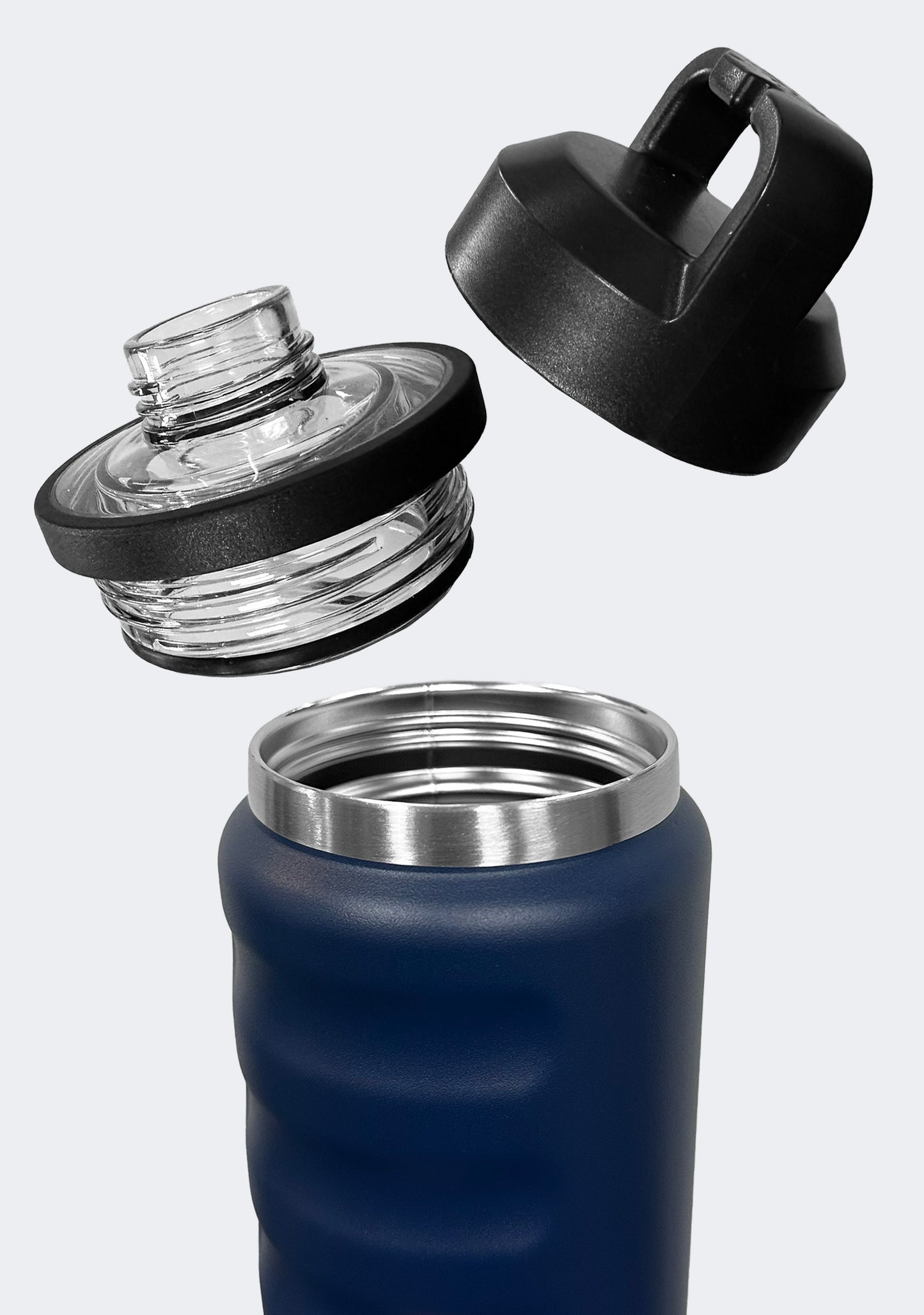 Fridgy 780mL Grip Range Dual Lid Water Bottle Navy
