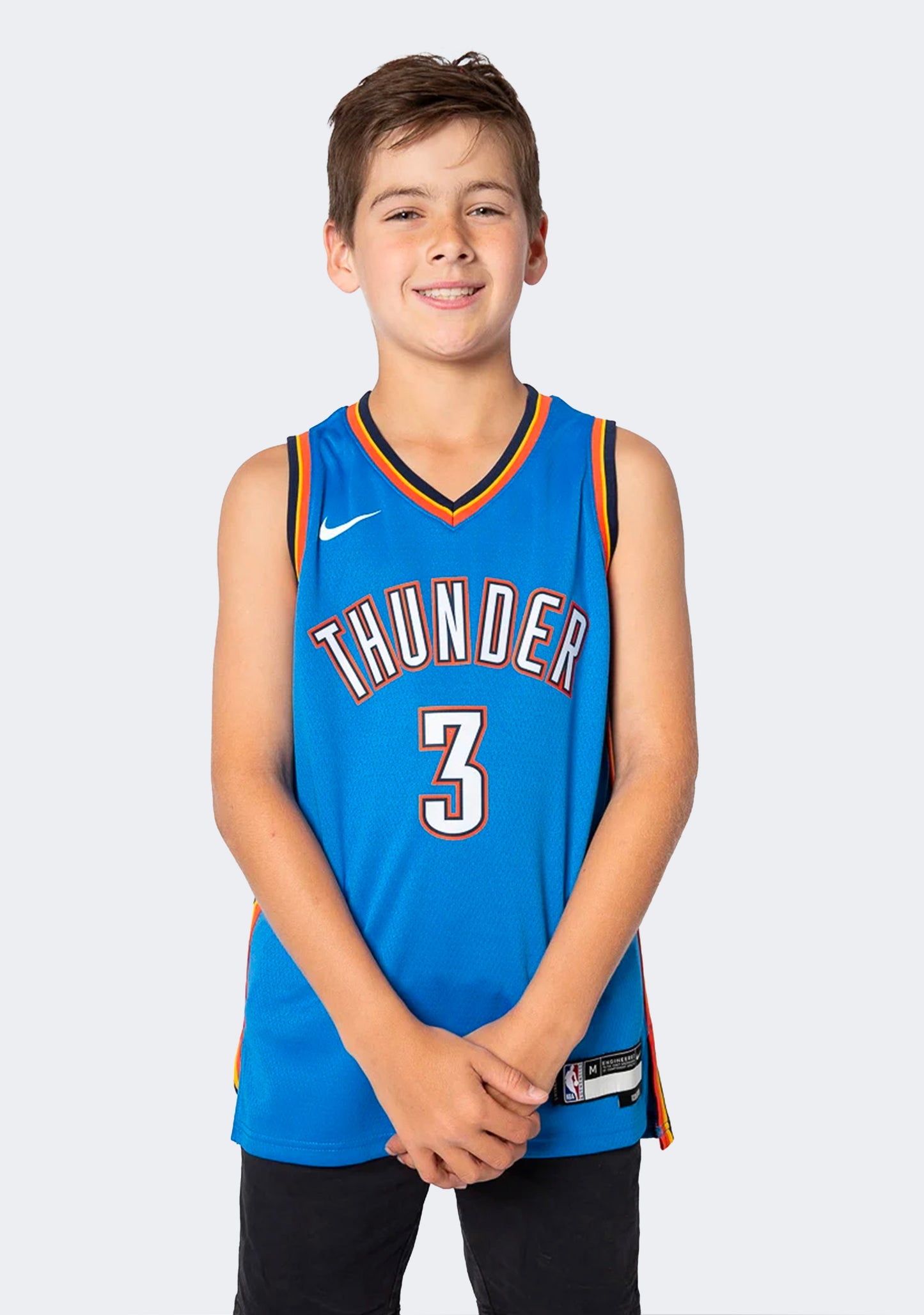 Nike Kids' Josh Giddey Oklahoma City Thunder NBA Youth Swingman Jersey with FREE Wilson Spotlight Basketball