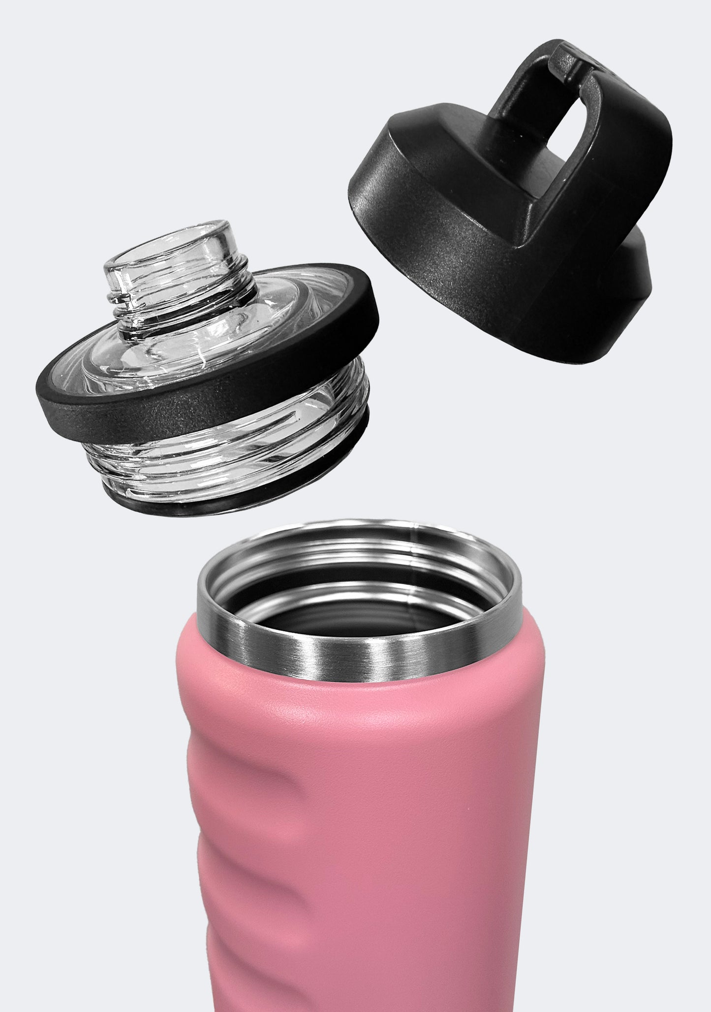 Fridgy 780mL Grip Range Dual Lid Water Bottle Light Pink