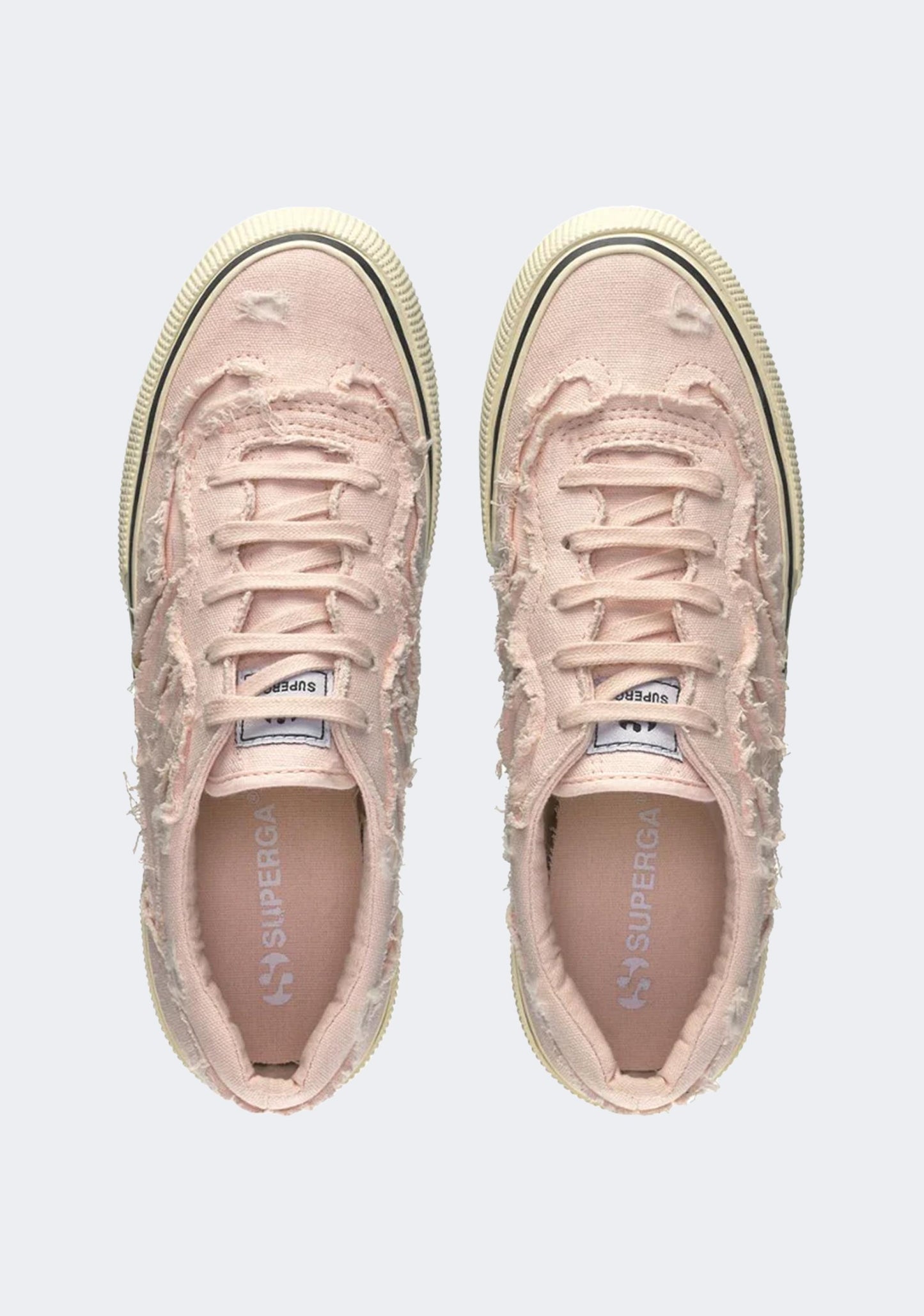Superga 3041 Revolley Fringed Stone Washed Platform