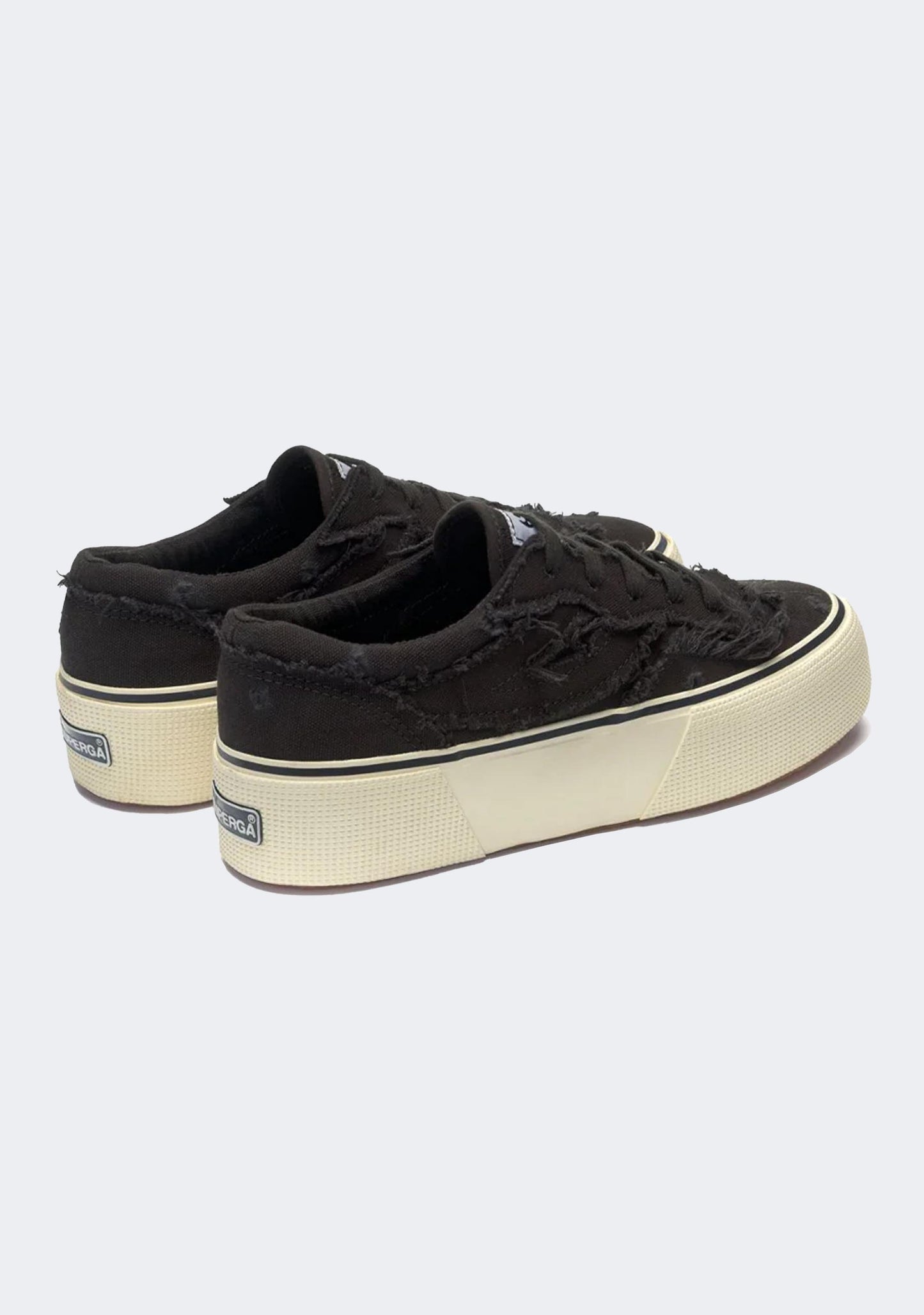 Superga 3041 Revolley Fringed Stone Washed Platform