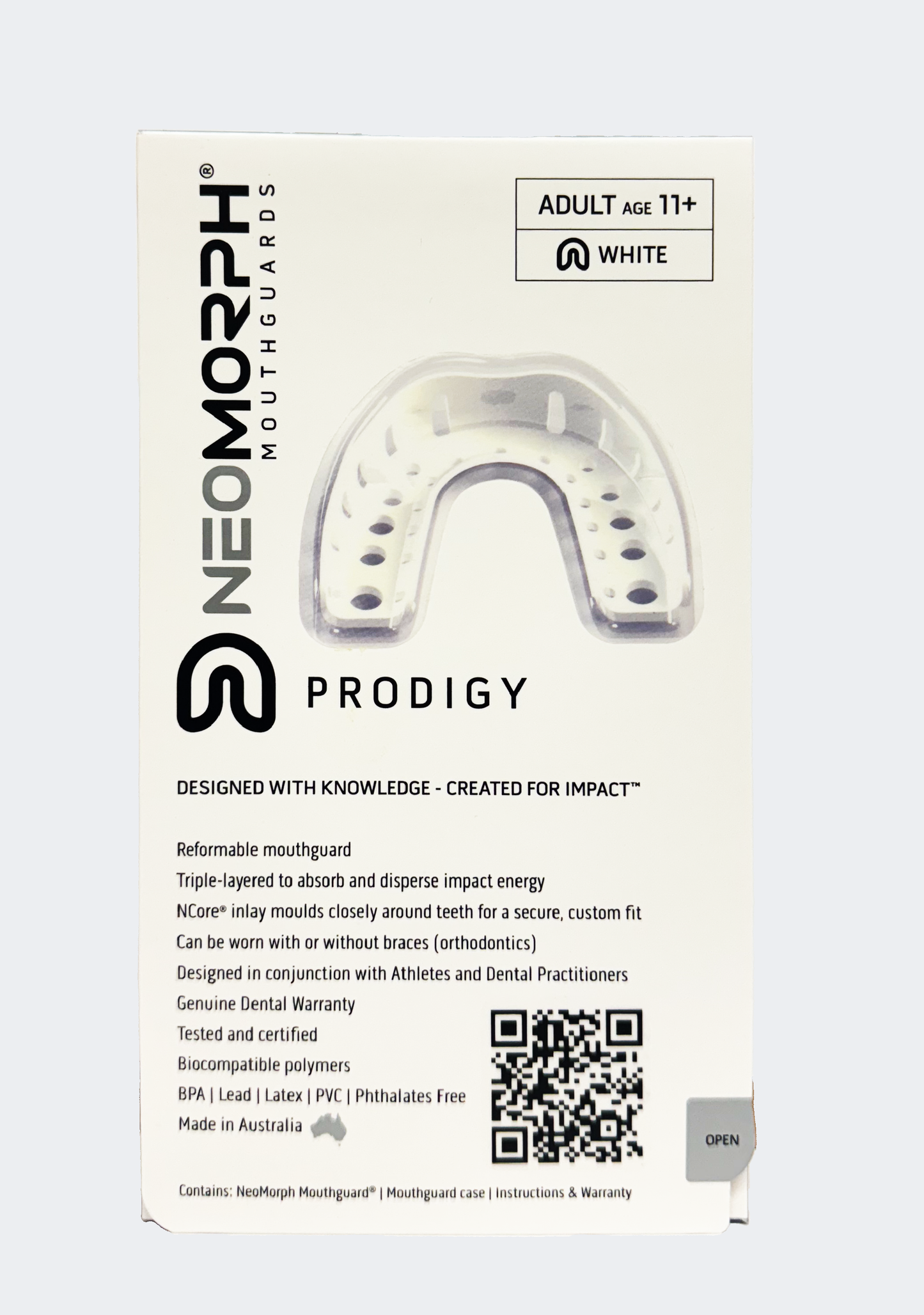 NeoMorph Prodigy Mouthguard White