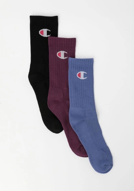 Champion 3 Pack Sports Crew Socks in Multi Colour