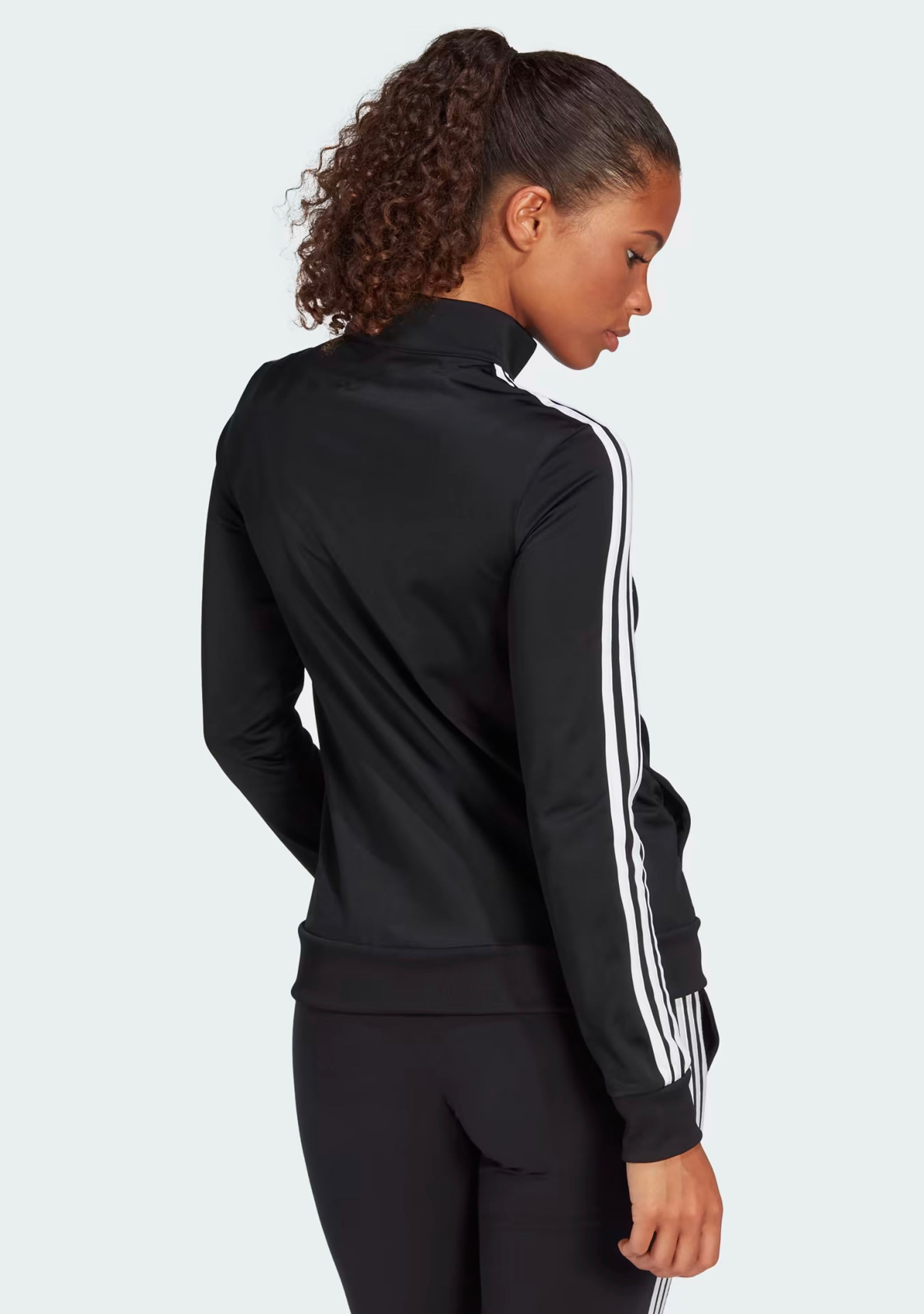 Adidas Womens D2M 3 Stripe Track Jacket