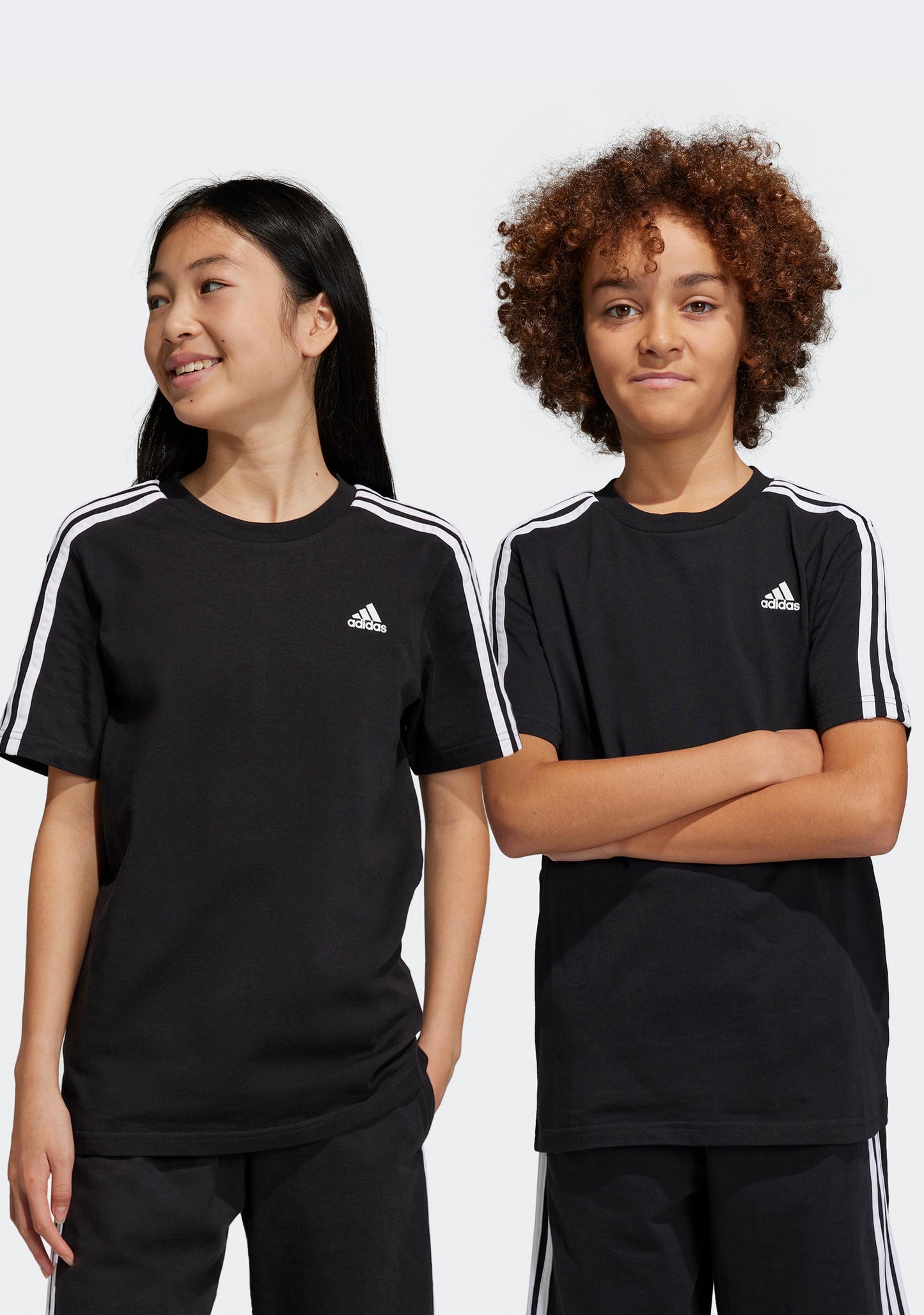 Adidas Kids’ Essentials 3-Stripes Cotton Tee