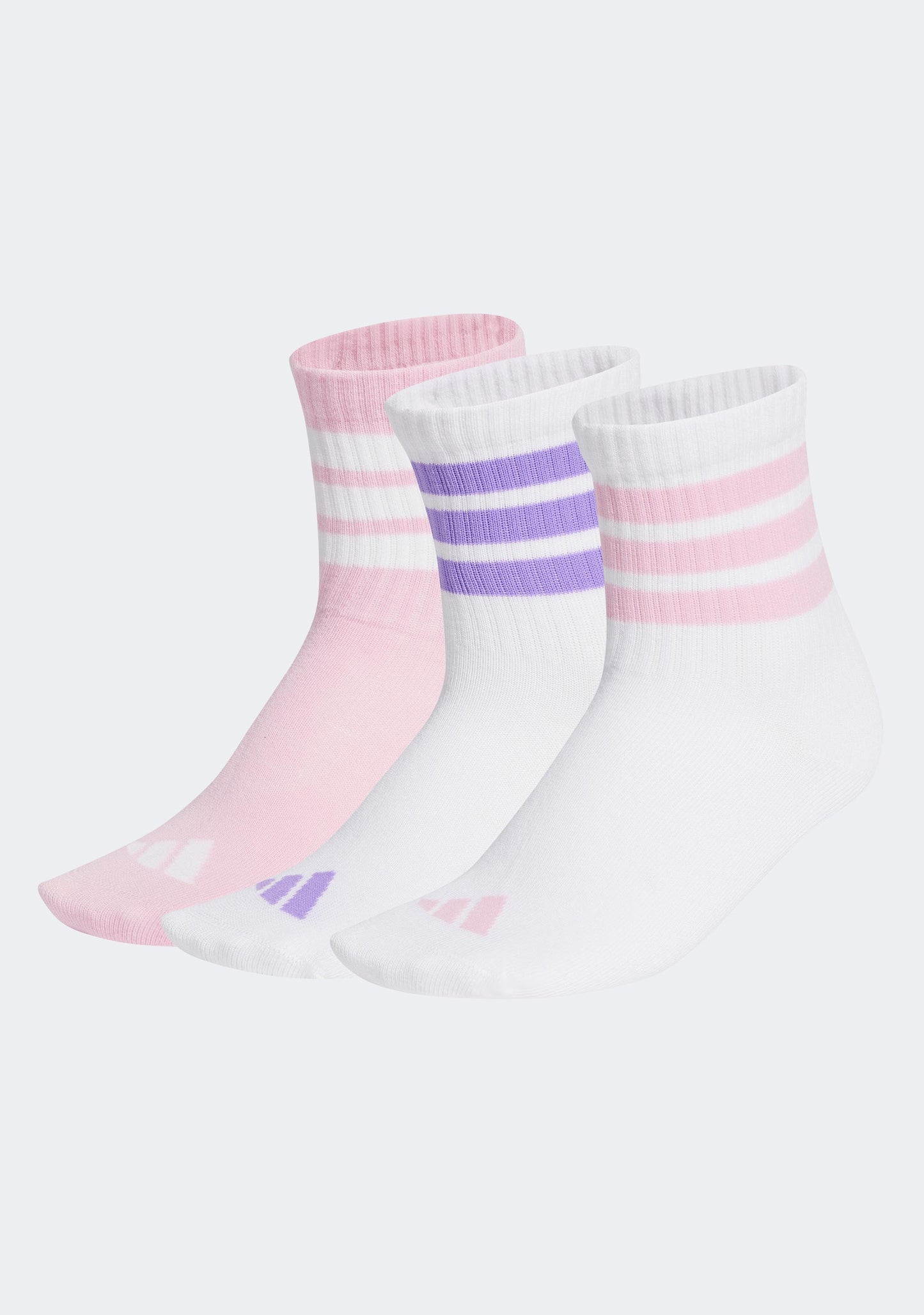 Adidas Kids' 3 Pack Rib Crew Socks