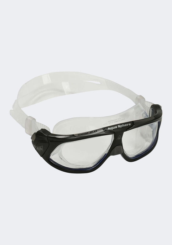 Aquasphere Adults Seal 2.0 Clear Lens Goggles Black/Grey