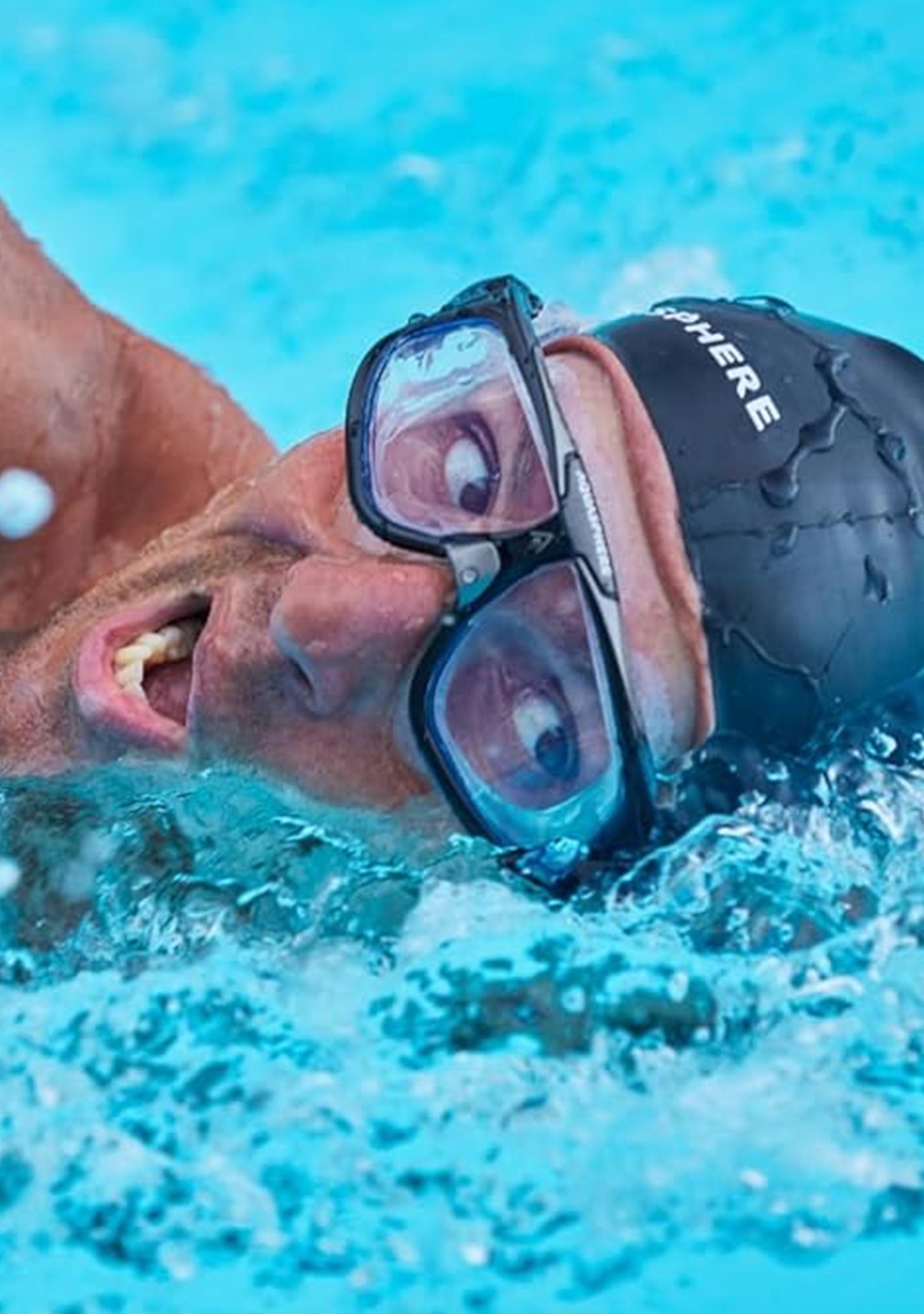 Aquasphere Adults Seal 2.0 Clear Lens Goggles Black/Grey