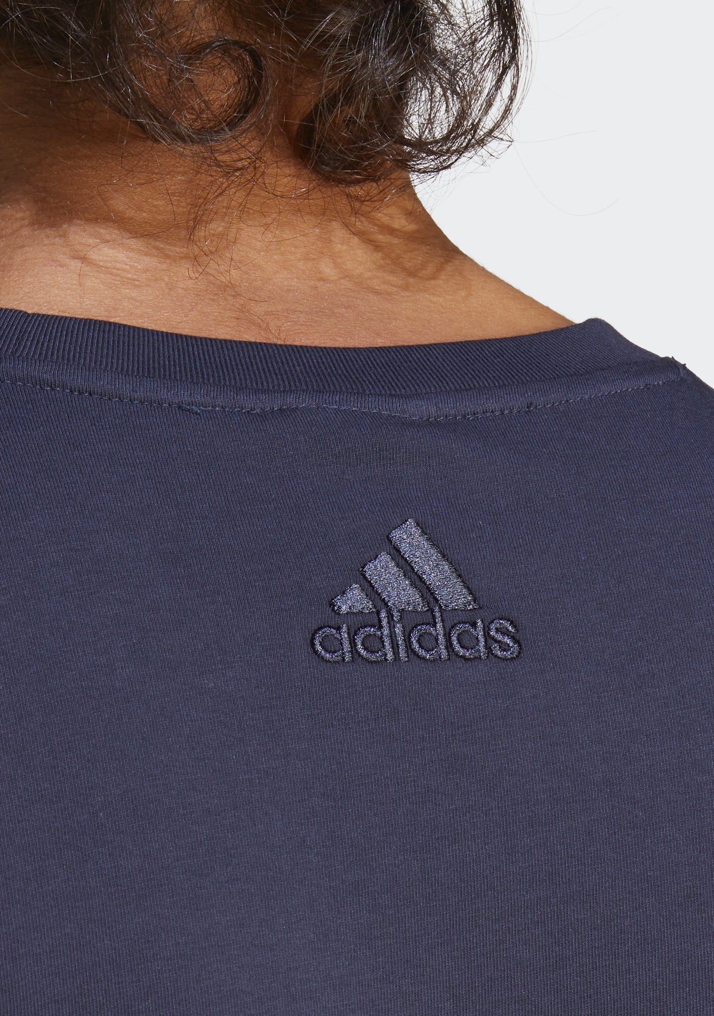 Adidas Men's Essentials Single Jersey Big Logo Tee Navy