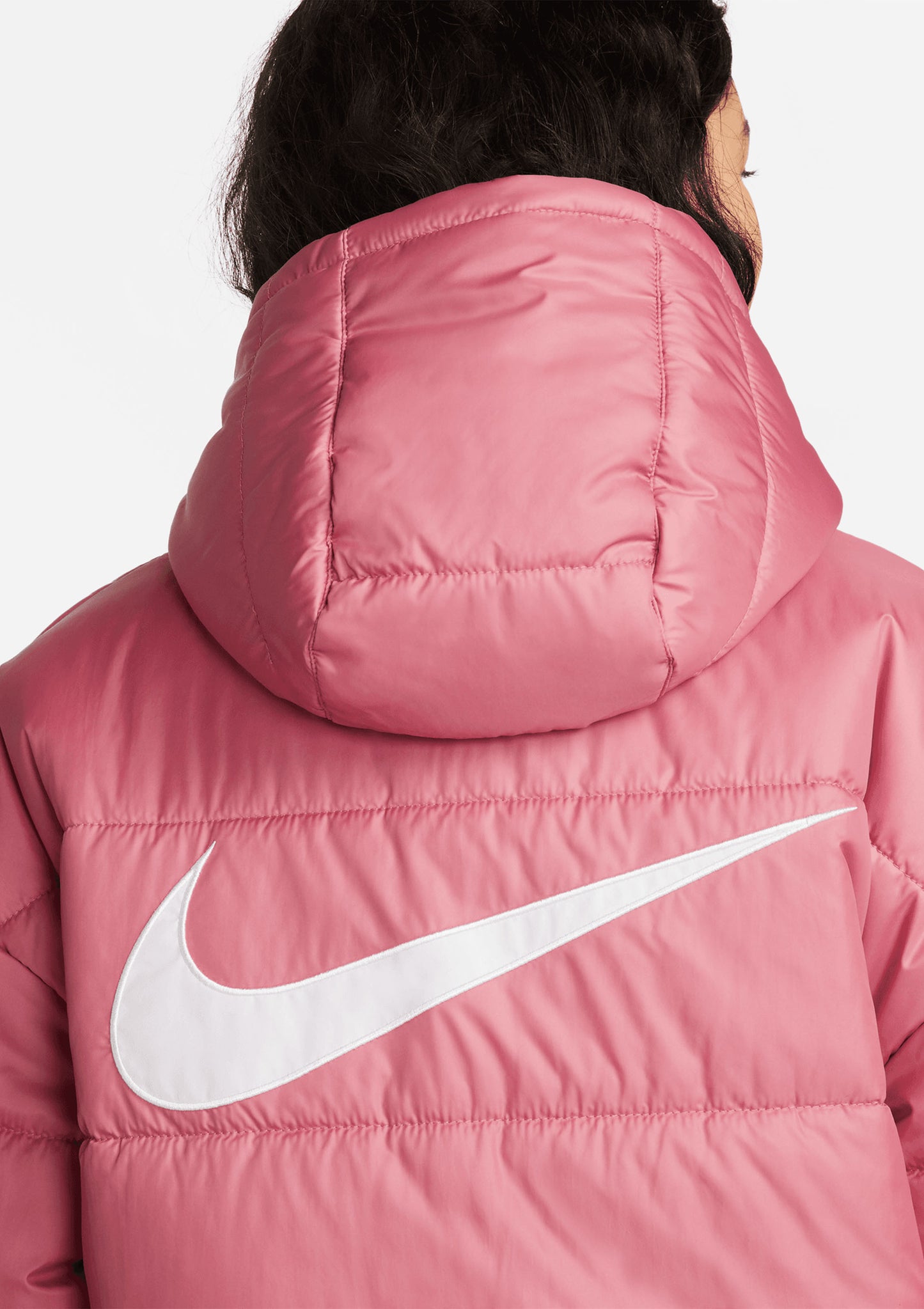 Nike Women's Sportswear Classic Hooded Puffer Jacket Pink