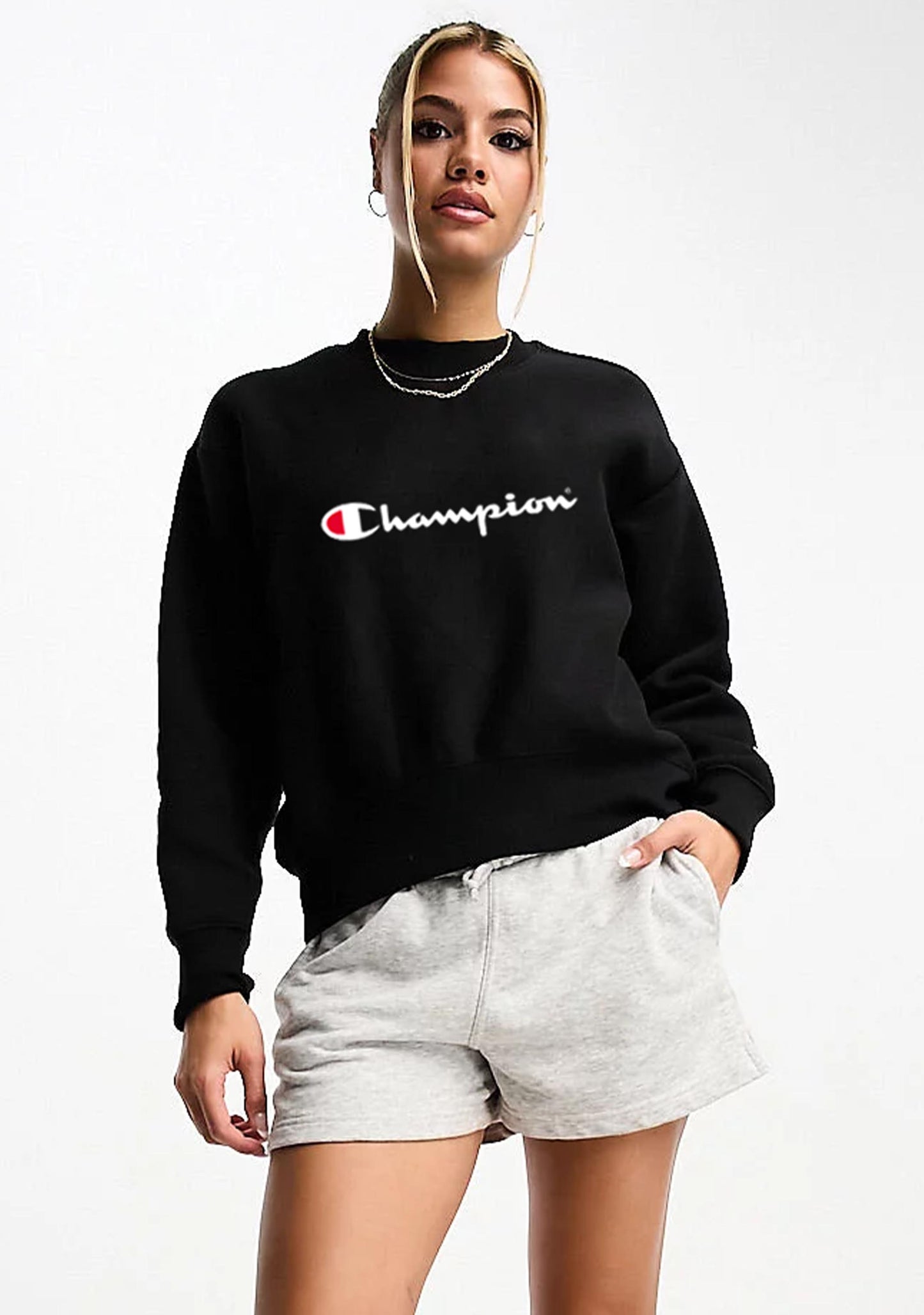 Champion Women’s Script Crew Black
