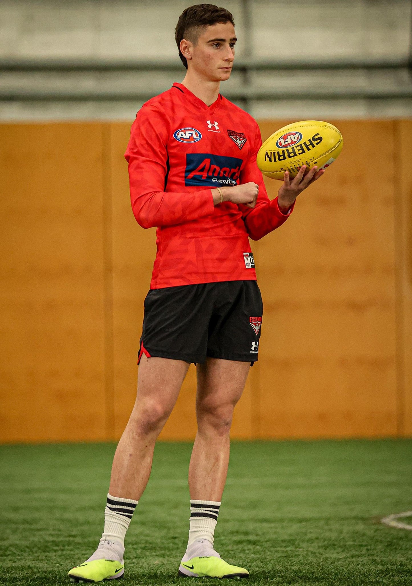 Under Armour Mens Essendon Long Sleeve Guernsey