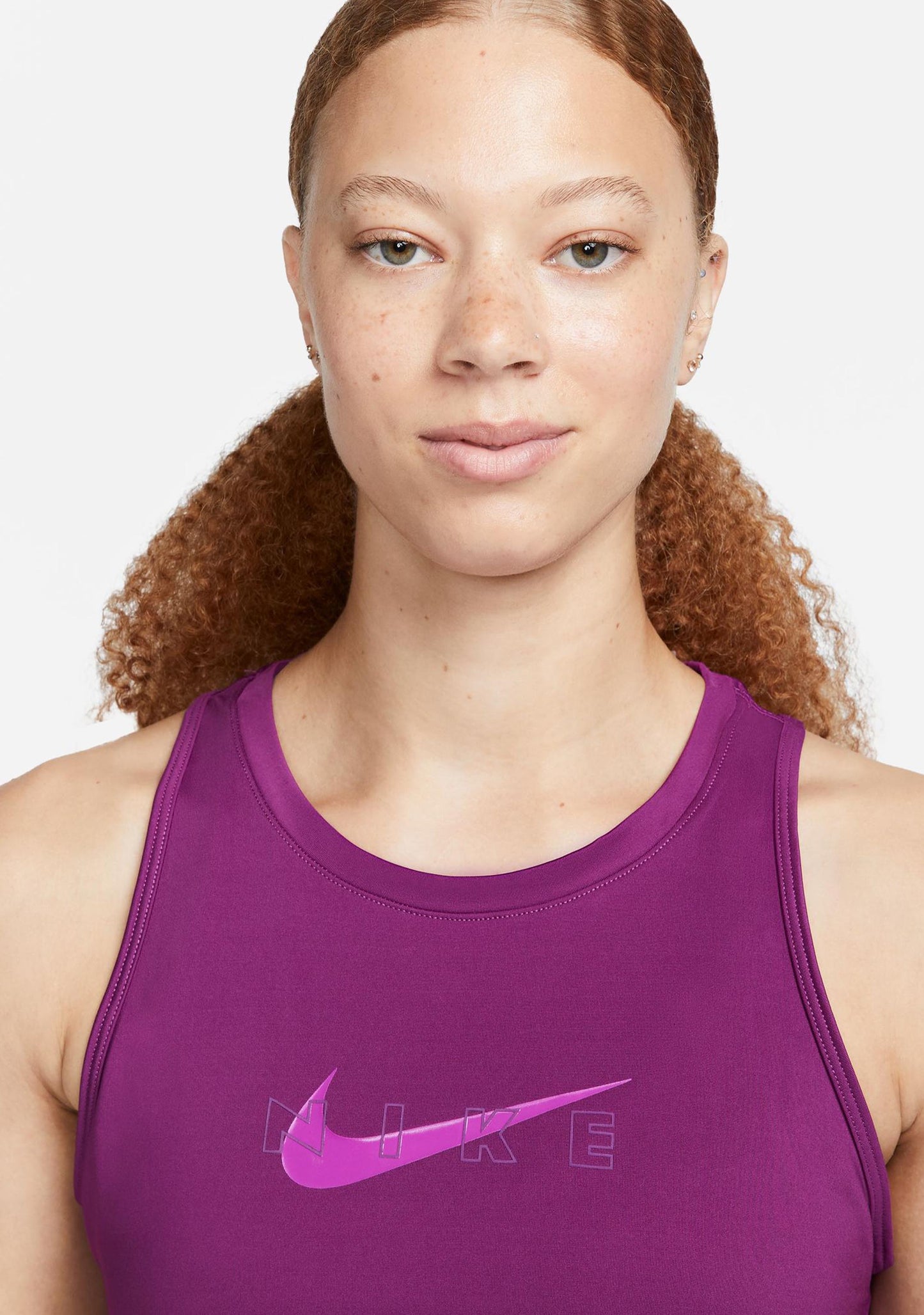 Nike Women’s Dri-Fit One Graphic Logo Tank Purple