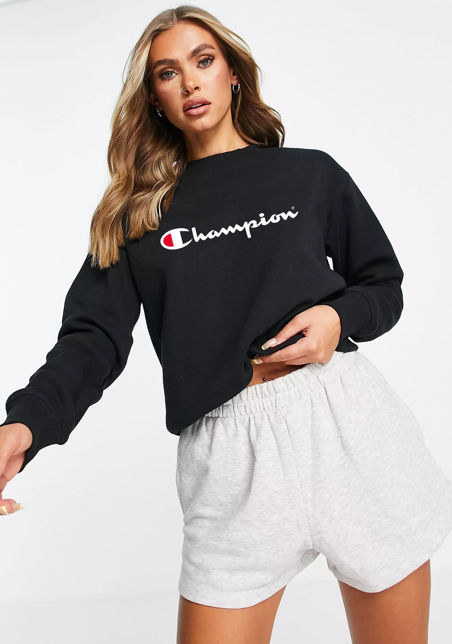 Champion Women’s Script Crew Black