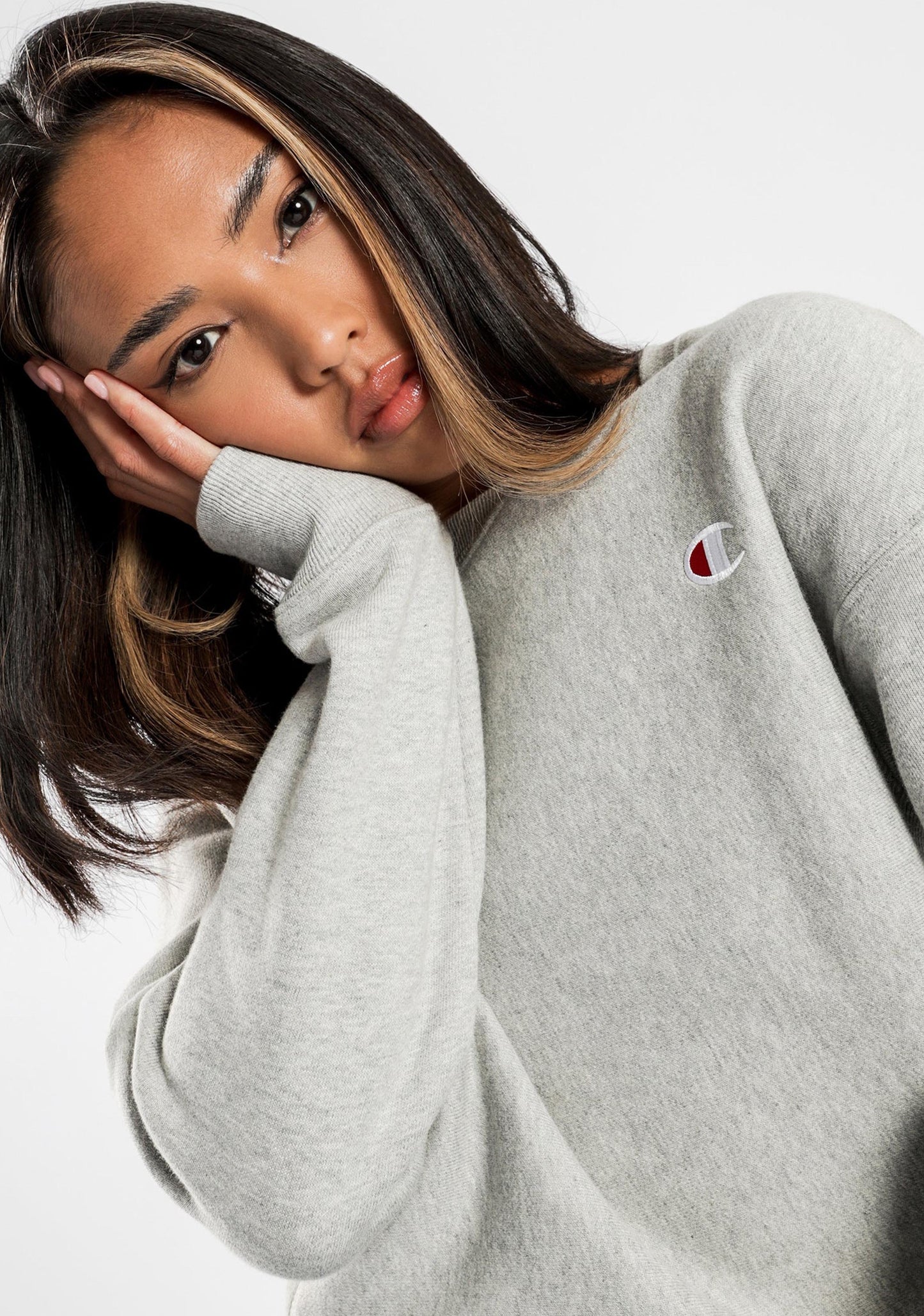 Champion Women’s Reverse Weave Small C Logo Crew