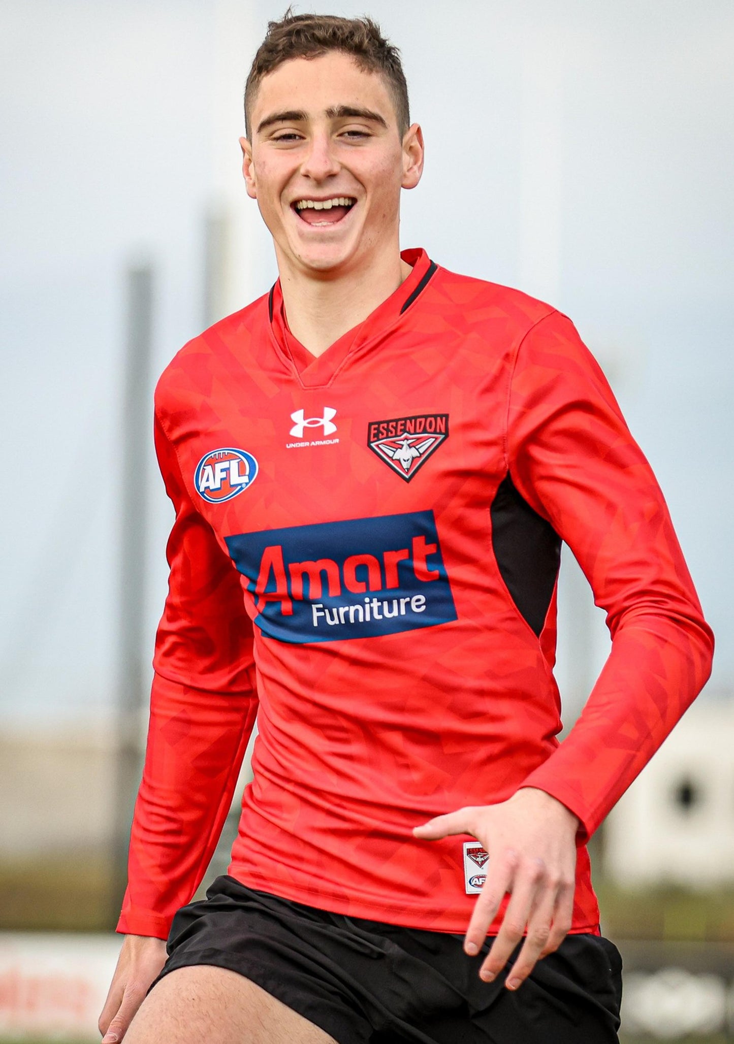 Under Armour Mens Essendon Long Sleeve Guernsey