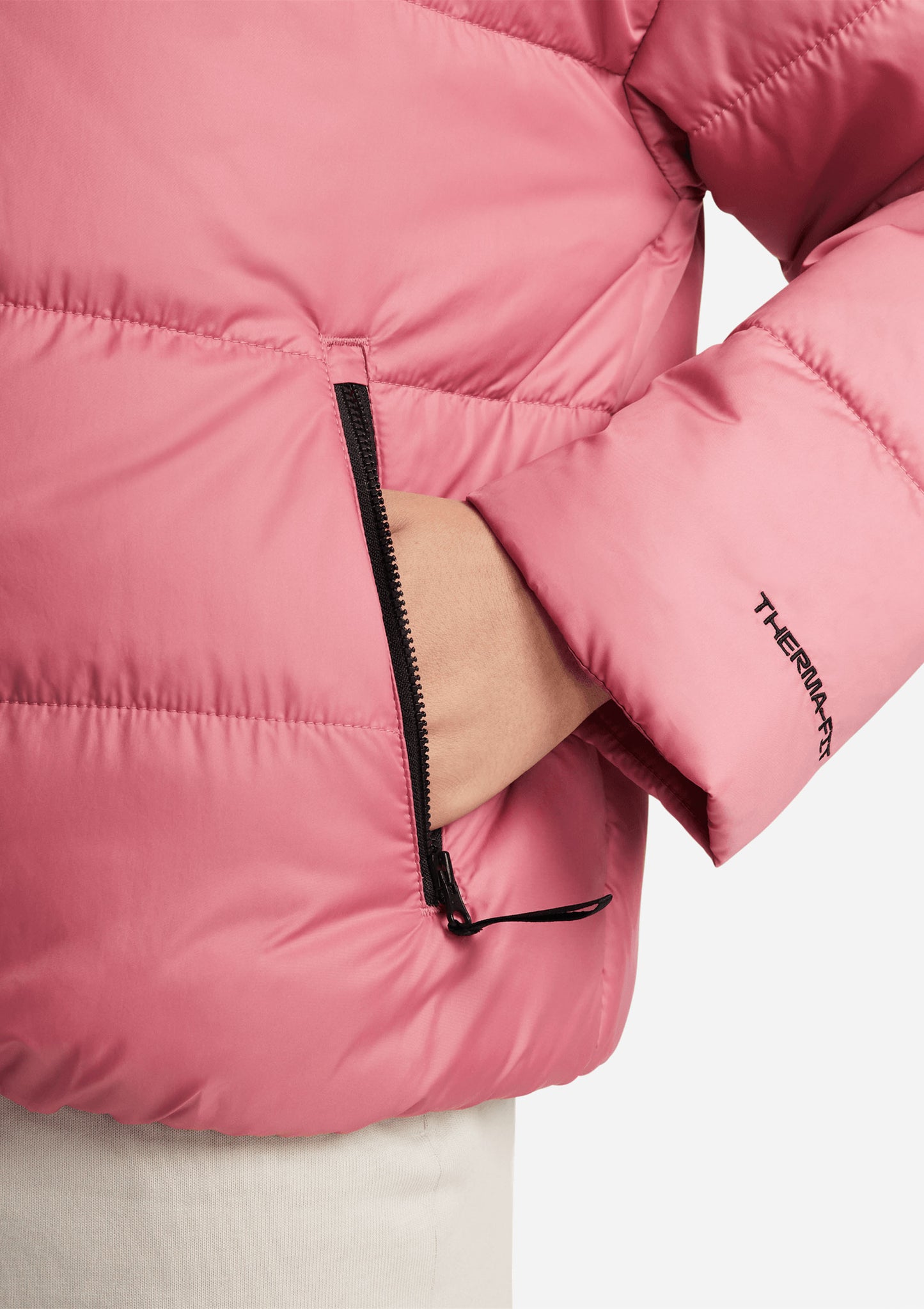 Nike Women's Sportswear Classic Hooded Puffer Jacket Pink