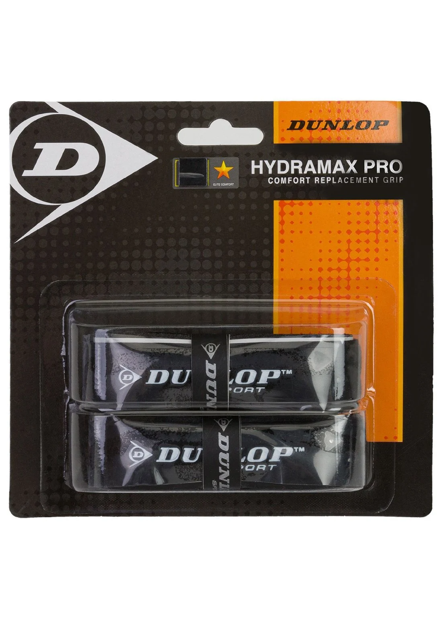 Dunlop Hydramax Pro Squash Racket Grips 2 Pcs Black