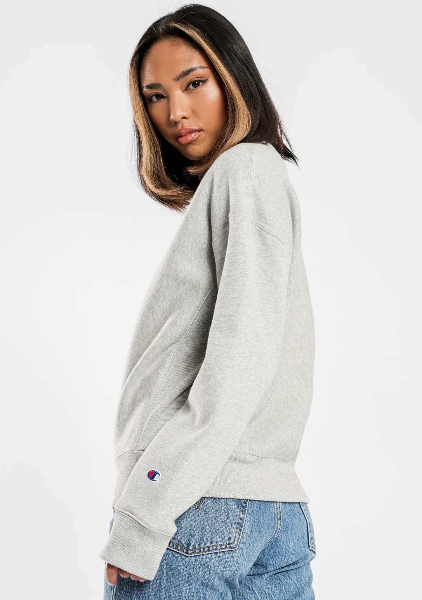 Champion Women’s Reverse Weave Small C Logo Crew